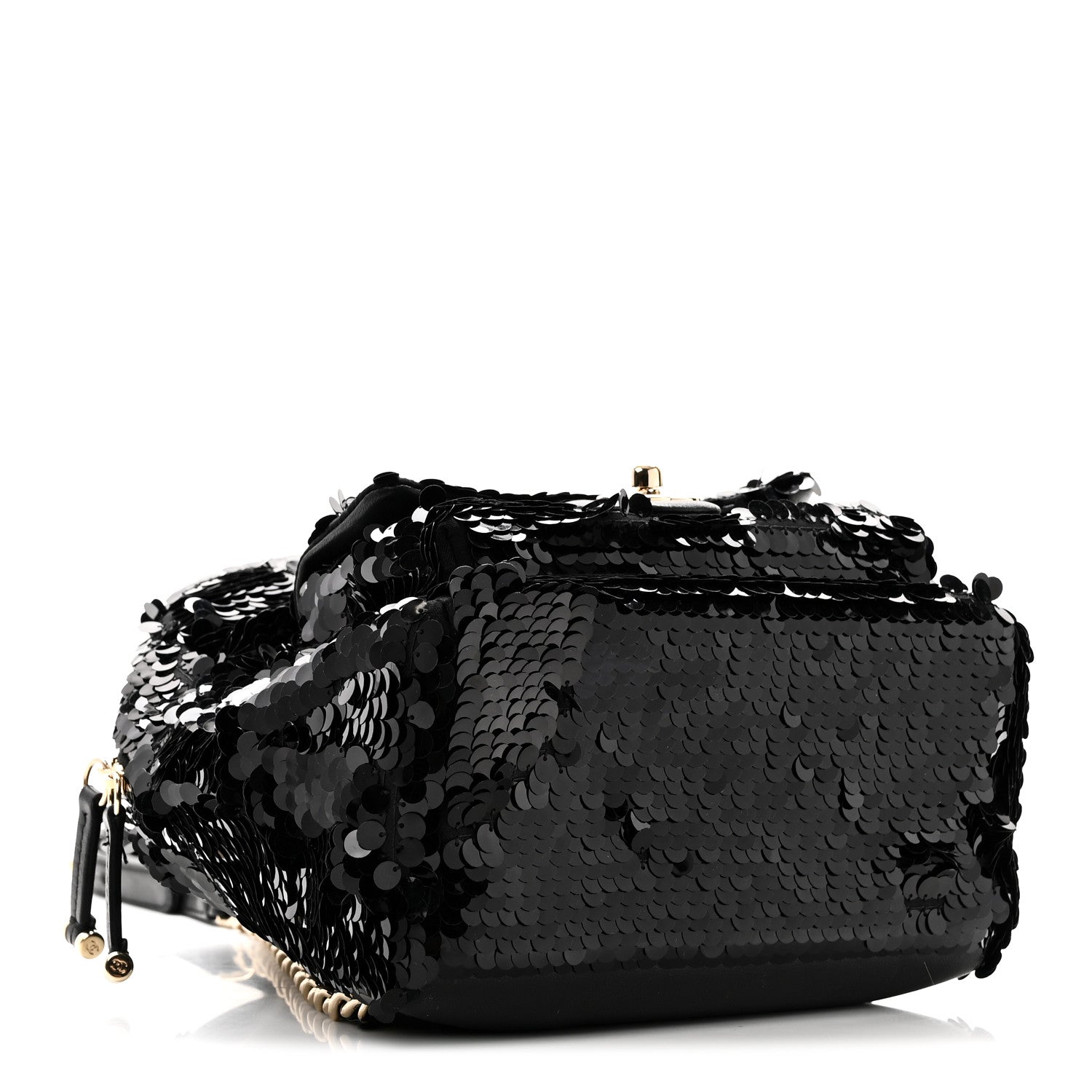 Sequin Lambskin CC Backpack Black