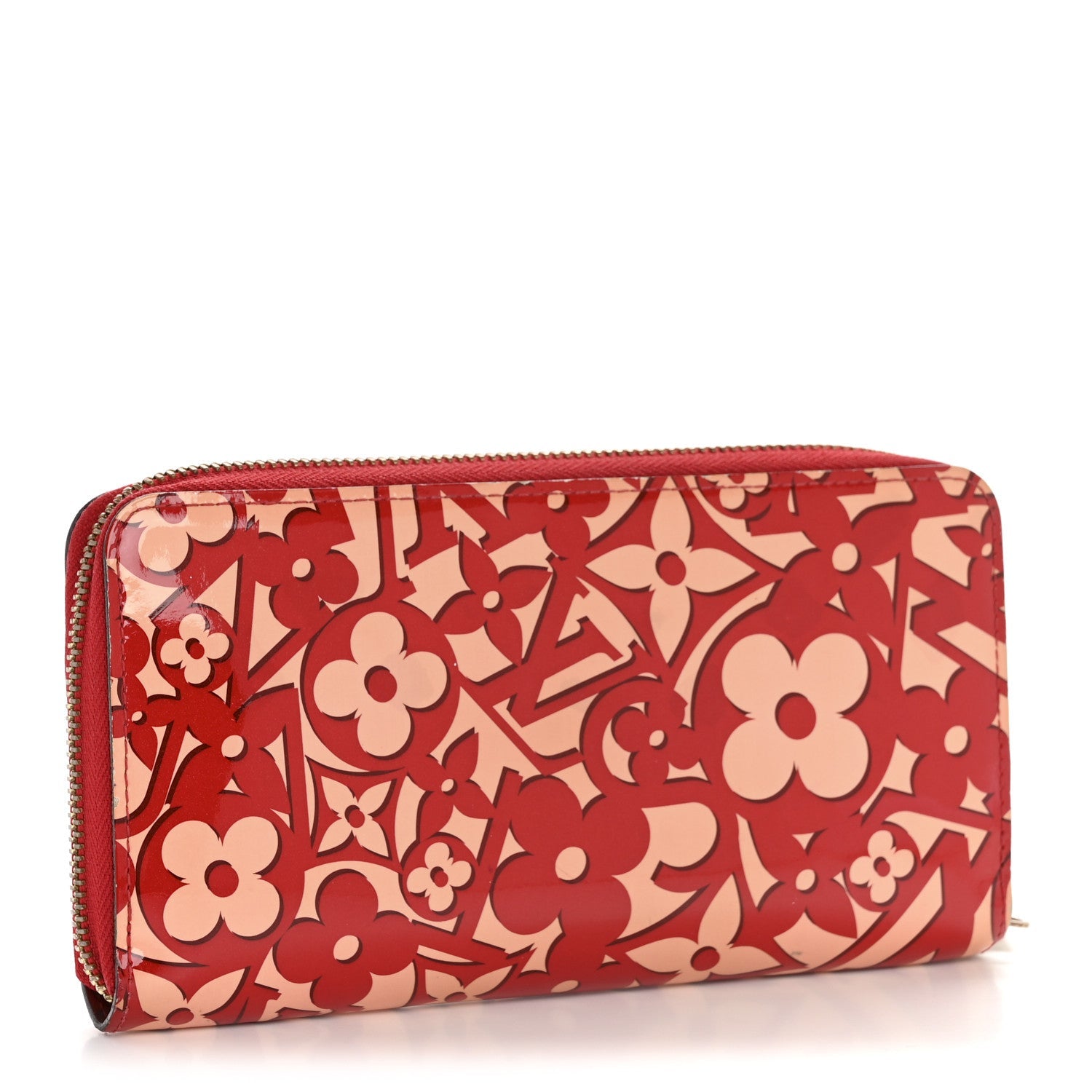 Patent Sweet Monogram Zippy Wallet Pomme D'Amour