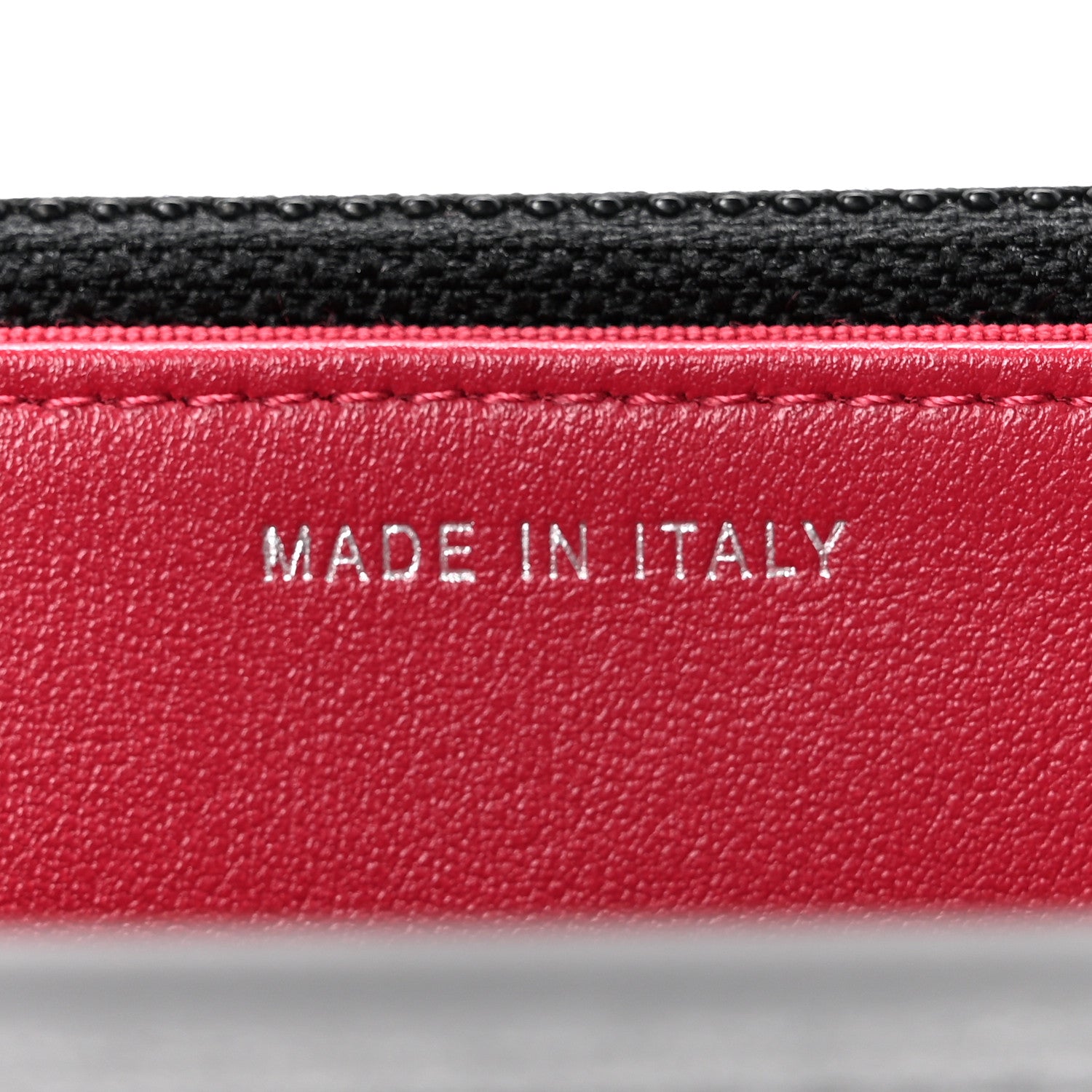 Aged Calfskin Quilted Gabrielle Wallet On Chain WOC White Black
