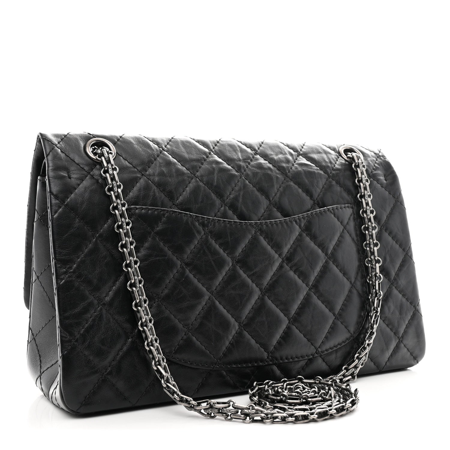 Aged Calfskin Quilted 2.55 Reissue 226 Flap Black