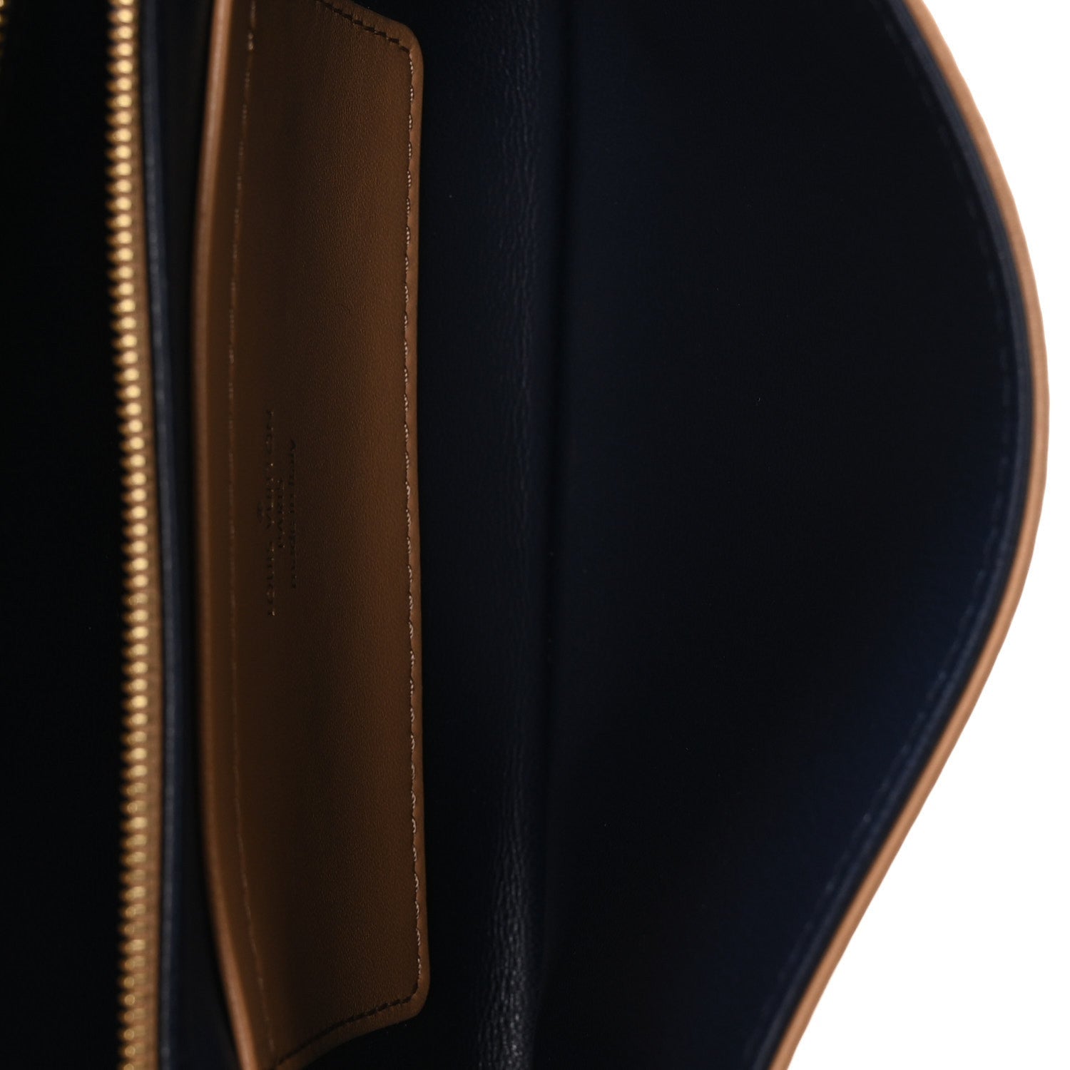 Lambskin Embossed Monogram Pochette Coussin Camel