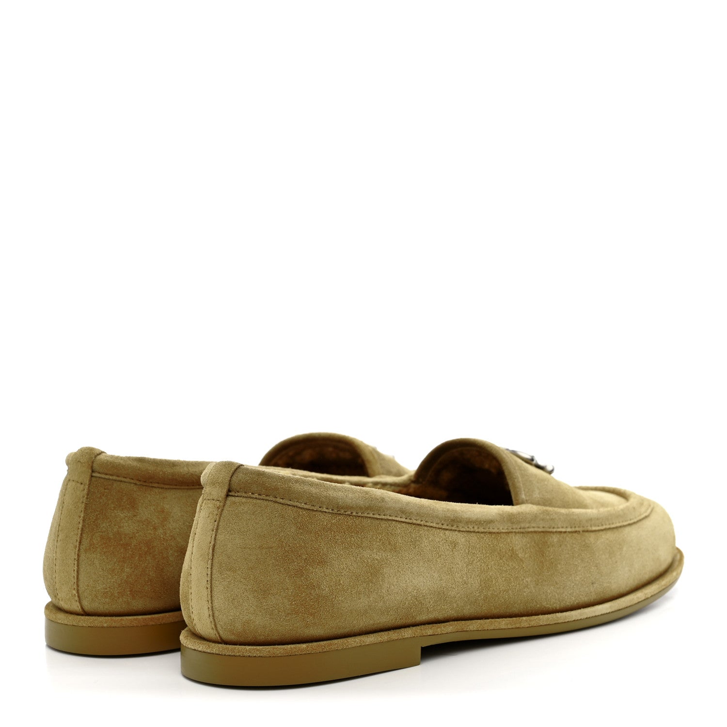 Suede Calfskin CC Loafers 39 Dark Beige