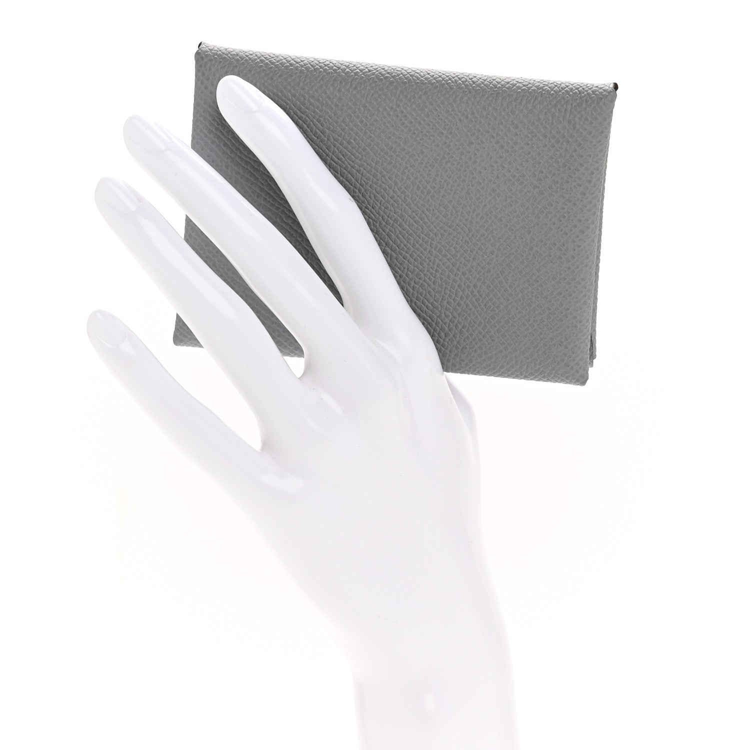Epsom Calvi Duo Card Case Gris Pantin