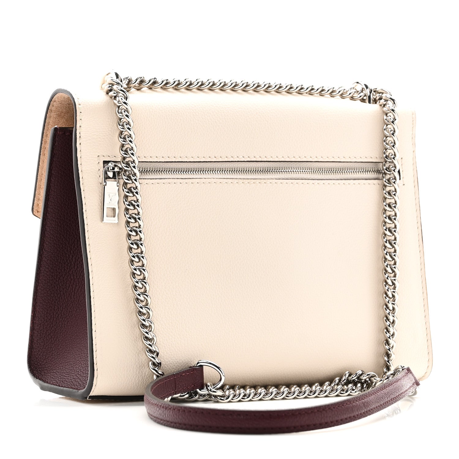 Soft Calfskin My Lockme Chain Bag BB Rose Silk Quartz Calla