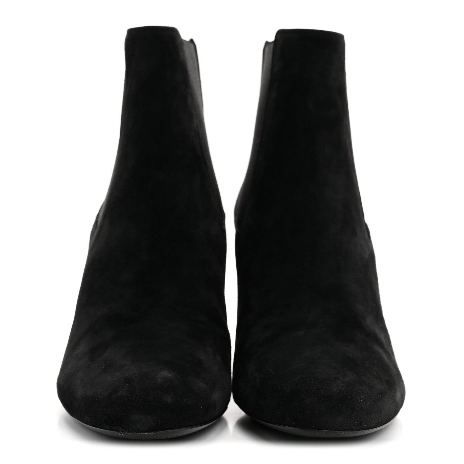 Suede Loulou Pin Booties 36 Black