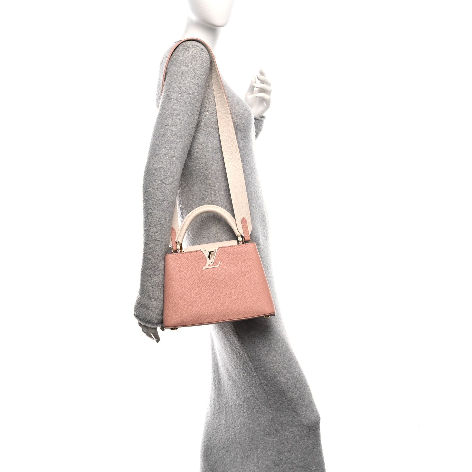 Taurillon Capucines BB Rose Trianon Creme