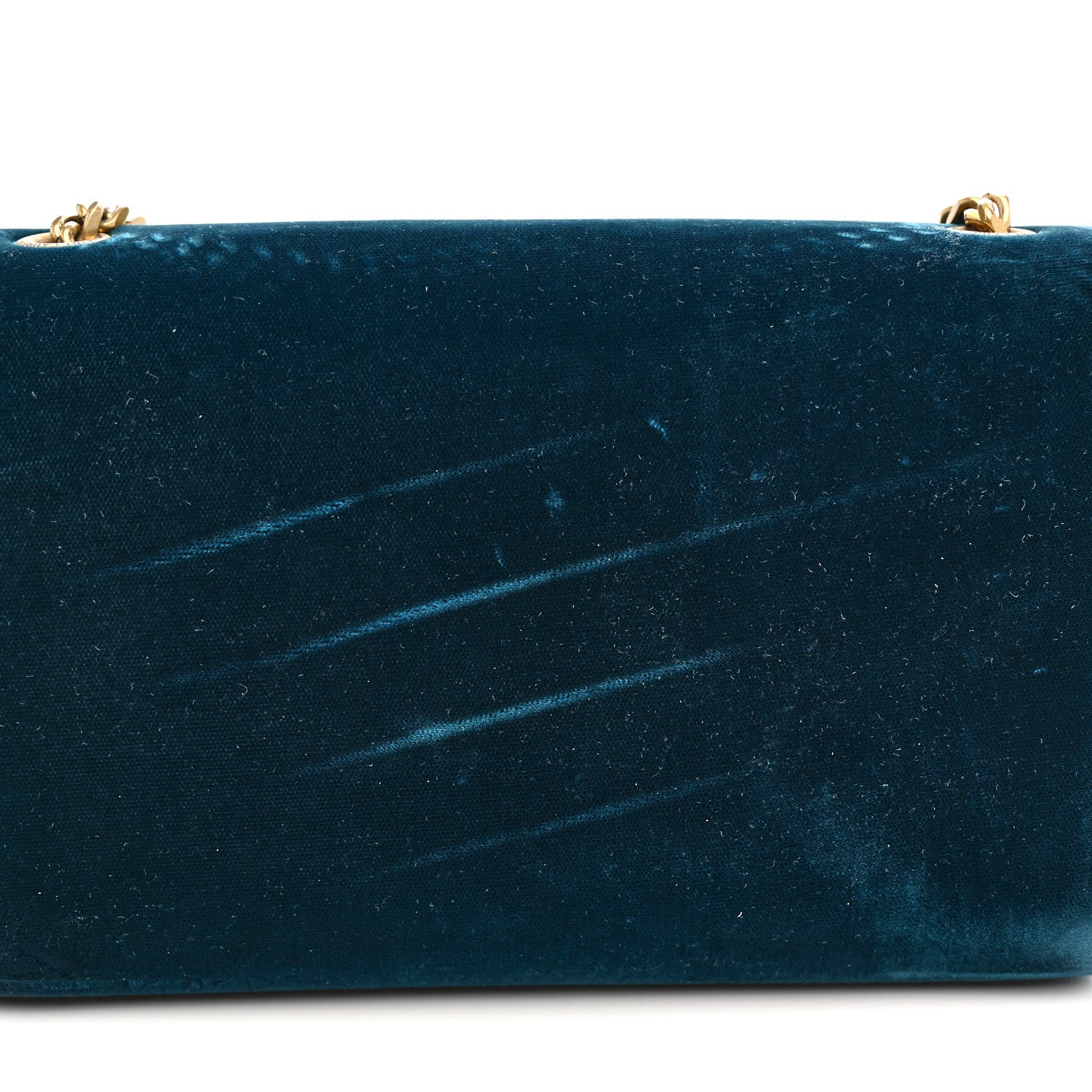 Velvet Small Classic Monogram Kate Tassel Satchel Blue