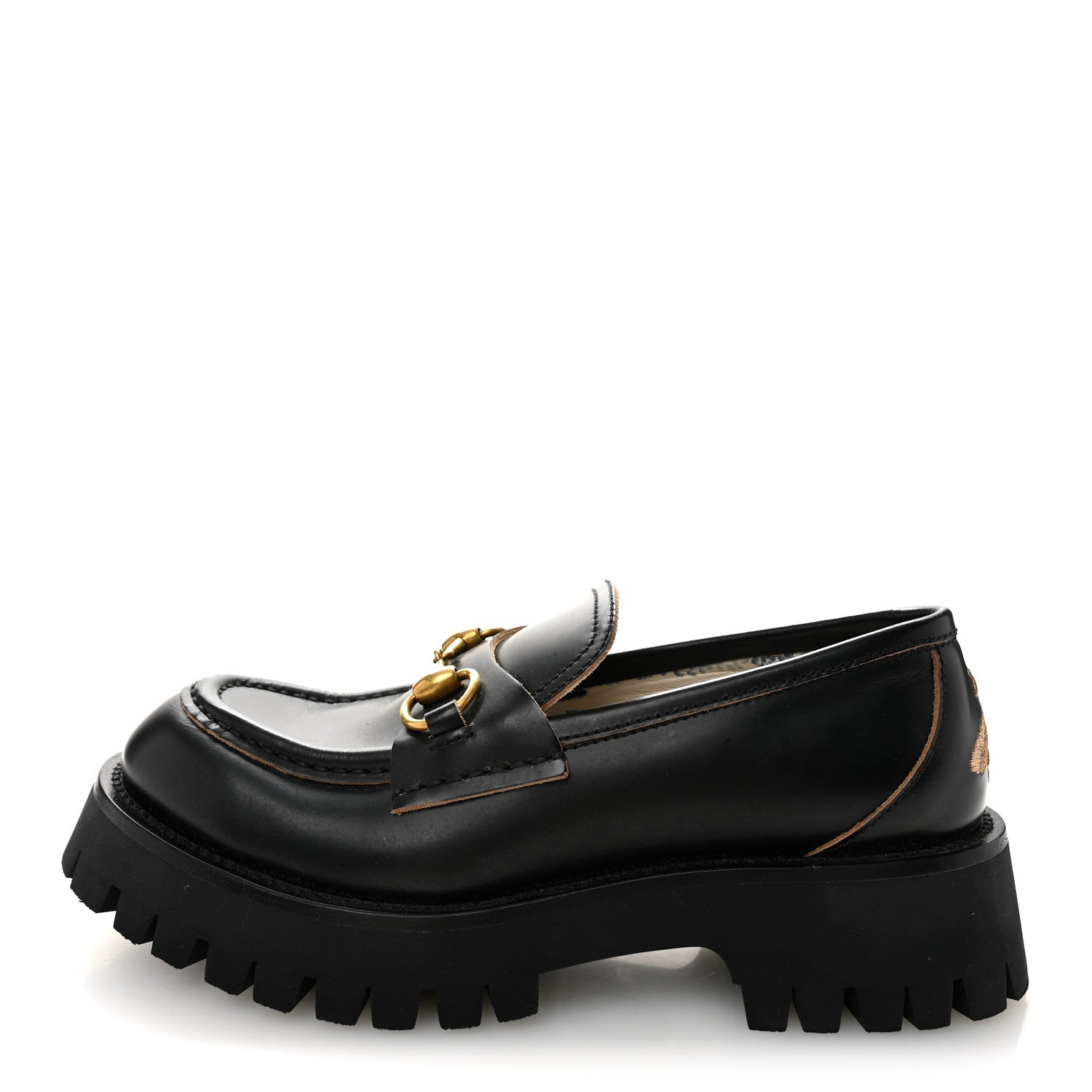 Cordovan Lux Womens Harald Horsebit 25mm Platform Loafers 37.5 Black