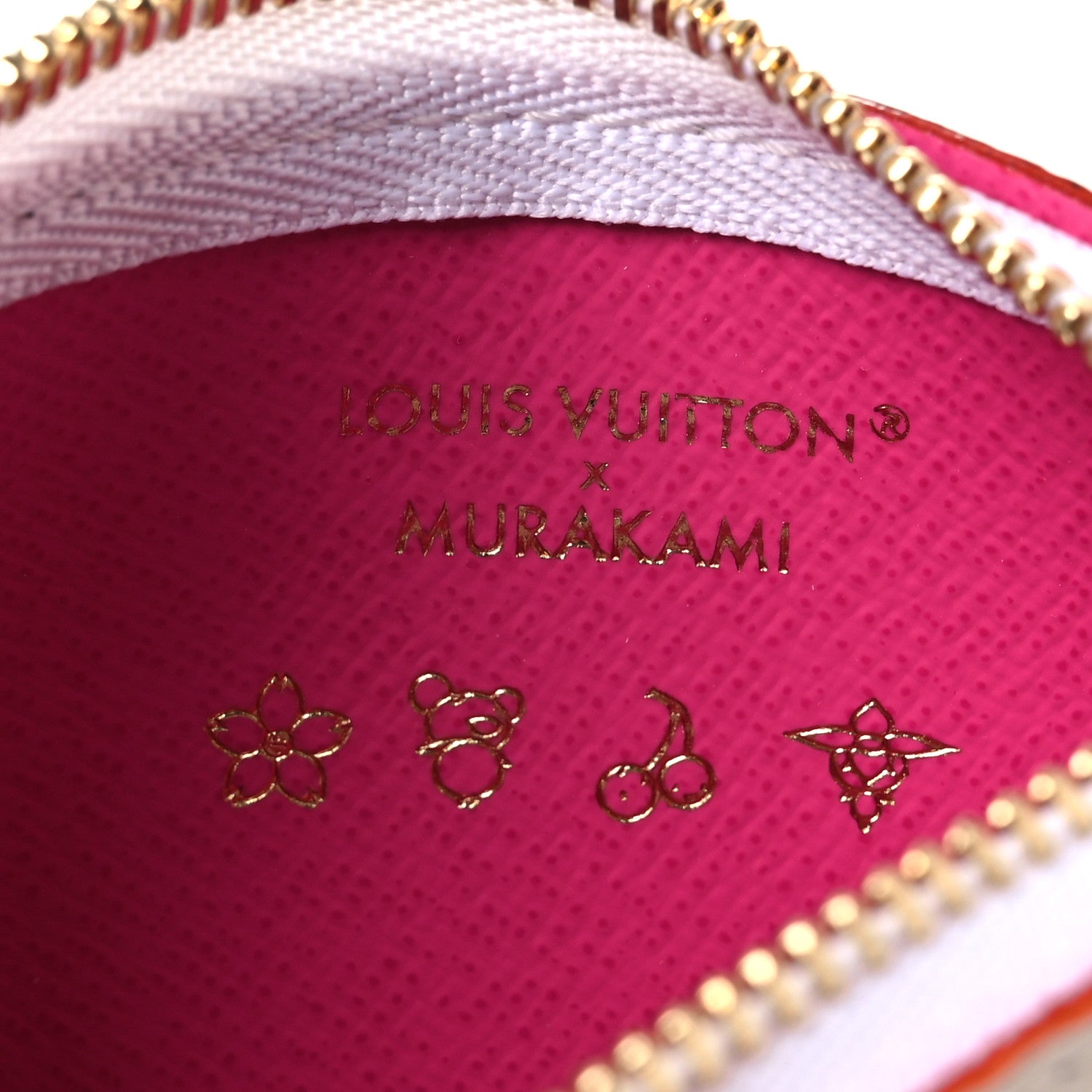 LV X TM Monogram Multicolor Key Pouch White