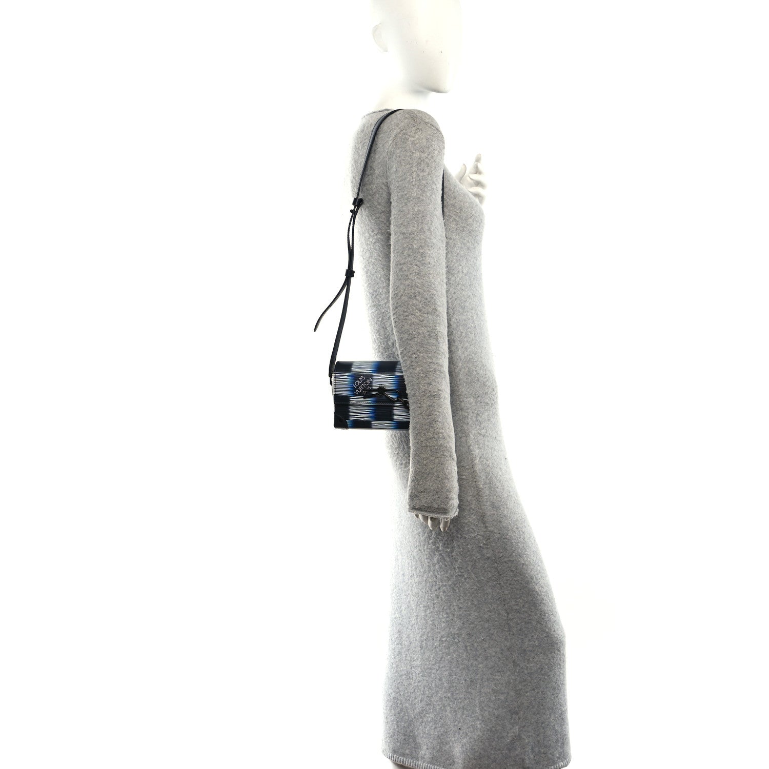 Damier Rush Epi Steamer Wearable Wallet Blue Moon