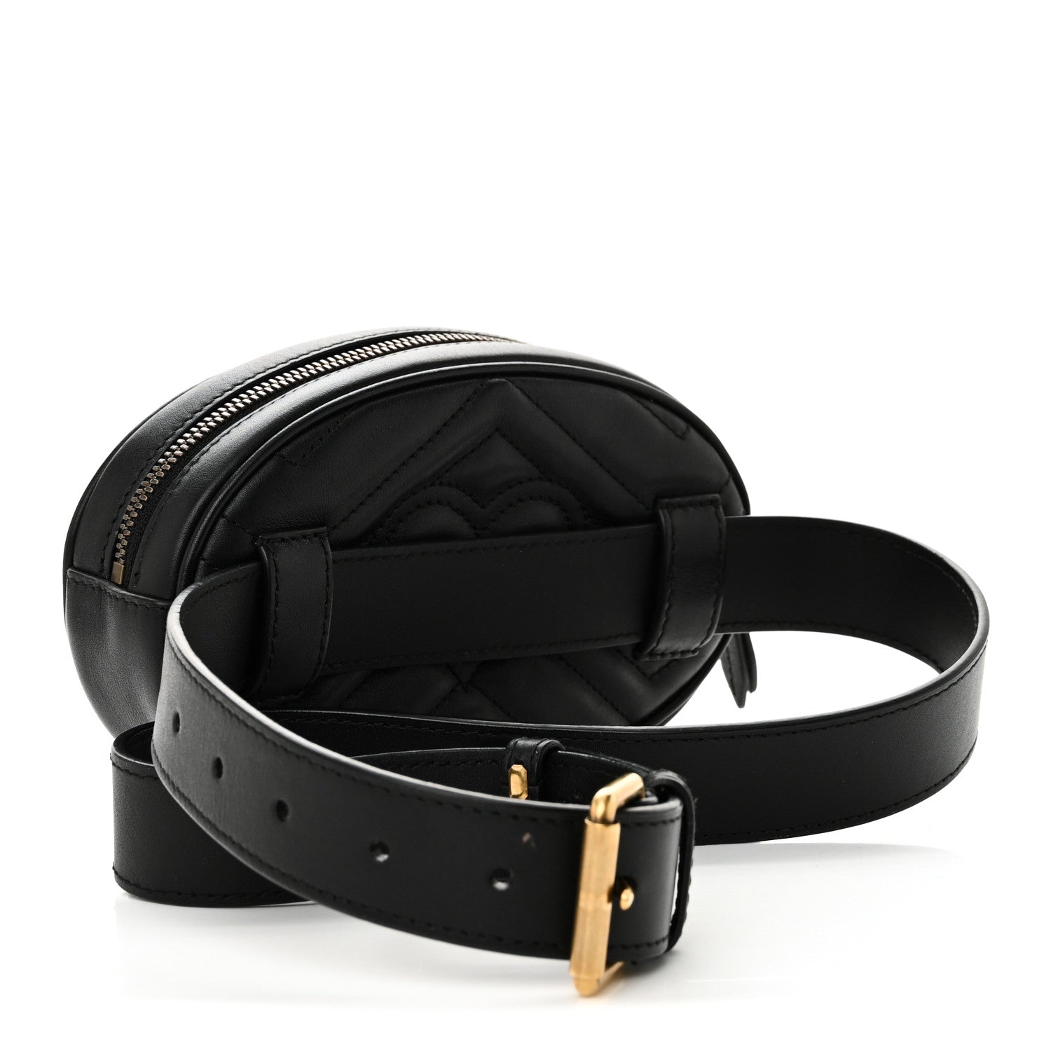 Calfskin Matelasse GG Marmont Belt Bag 85 34 Black