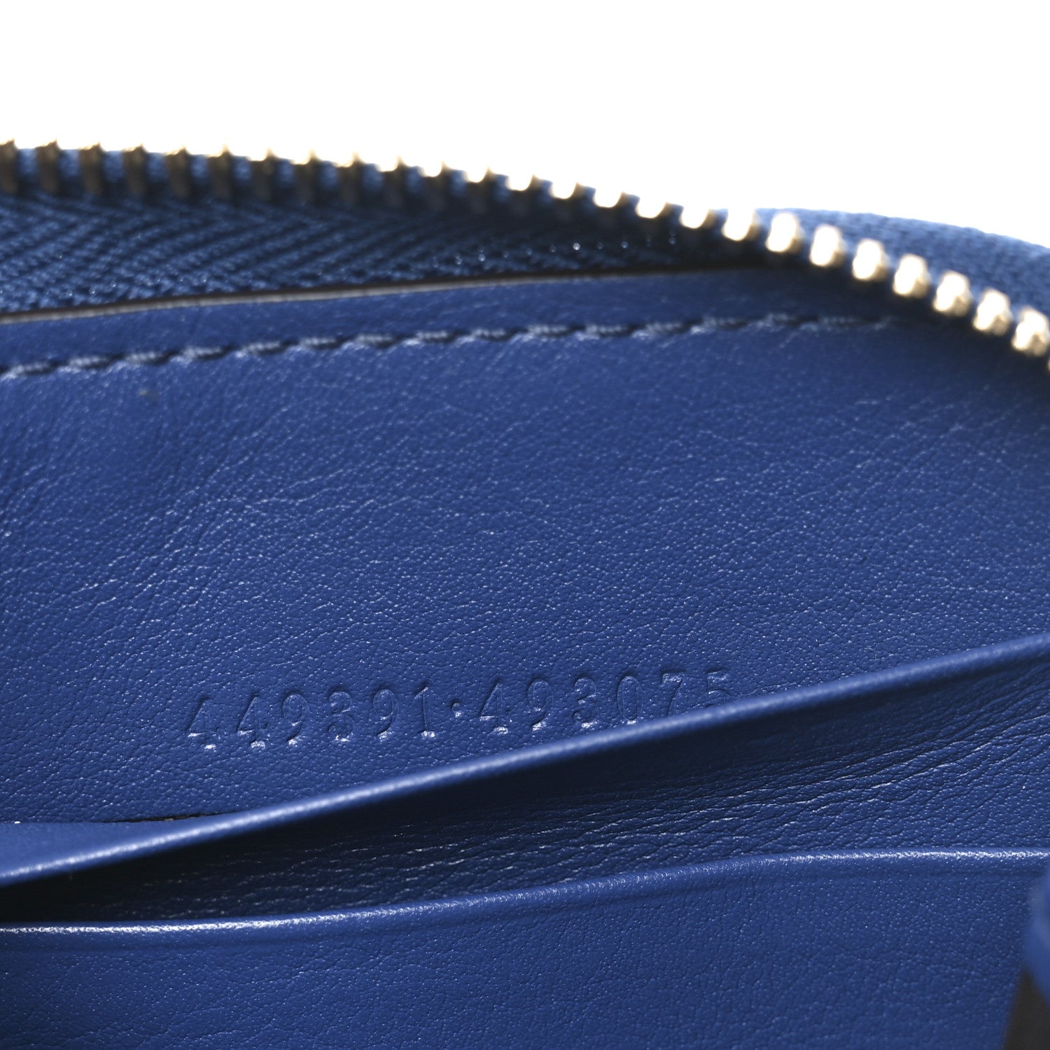 Guccissima Zip Around Wallet Blue