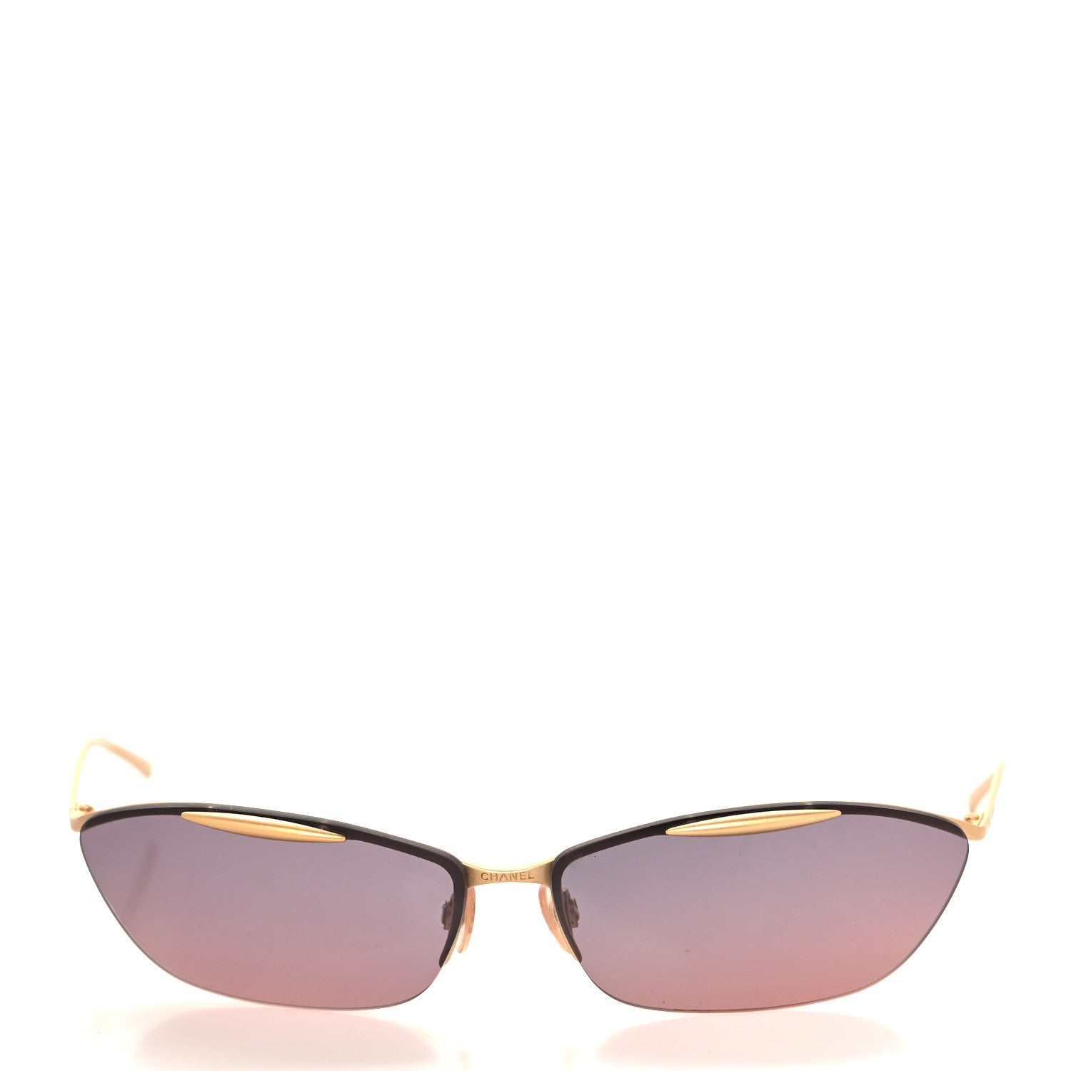 Frameless Ombre Sunglasses 15649 Gold