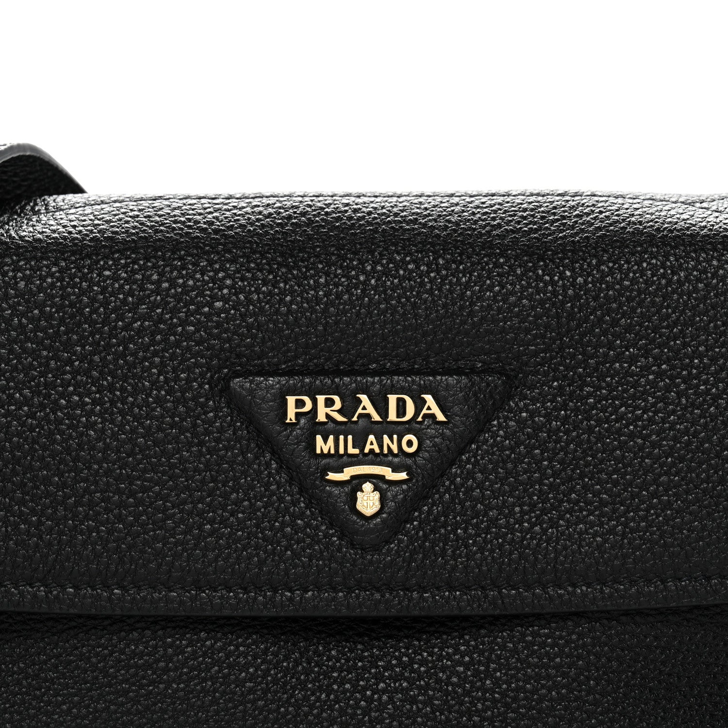 Vitello Daino Soft Flap Shoulder Bag Black