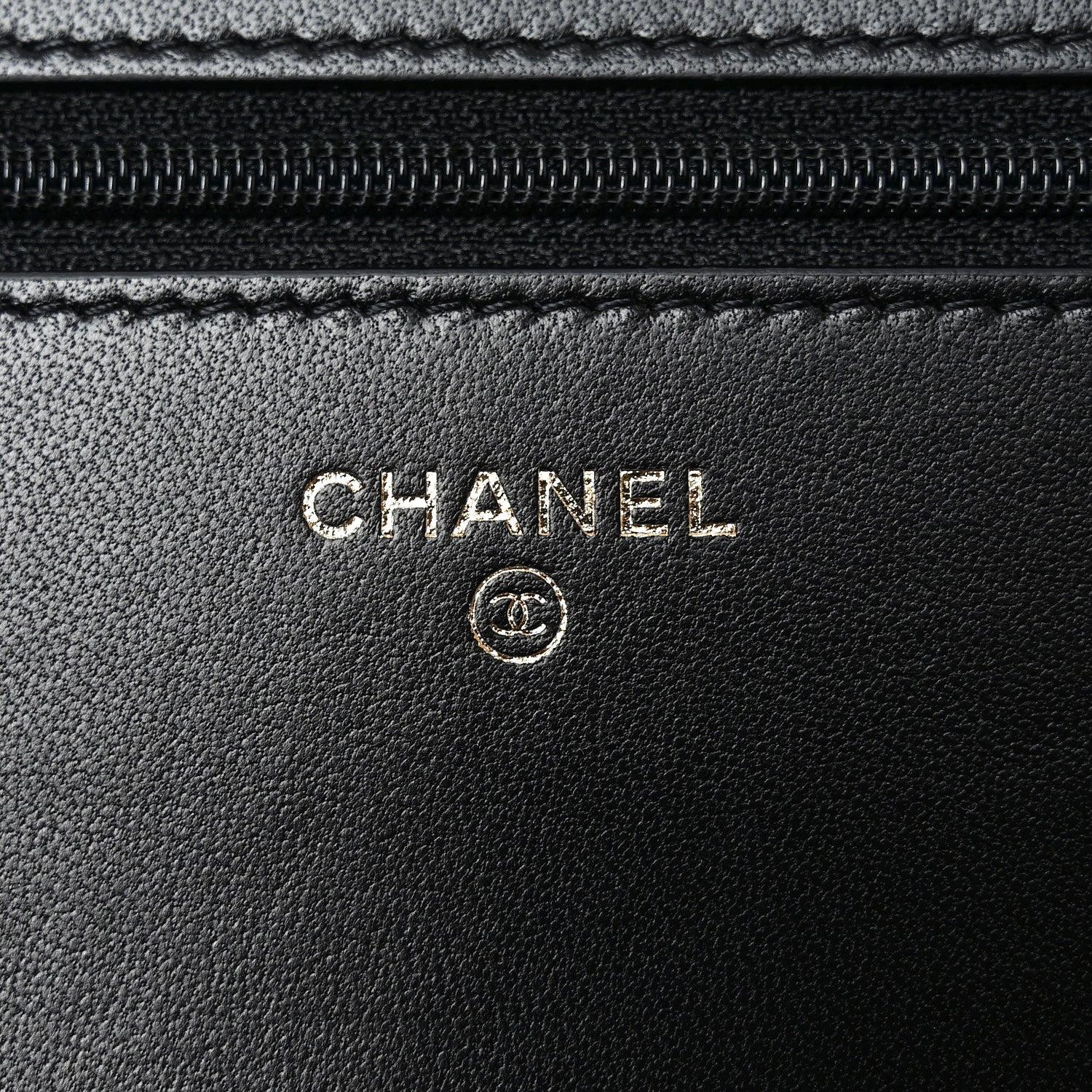 Lambskin Quilted All About Chanel Charm Wallet On Chain WOC Black
