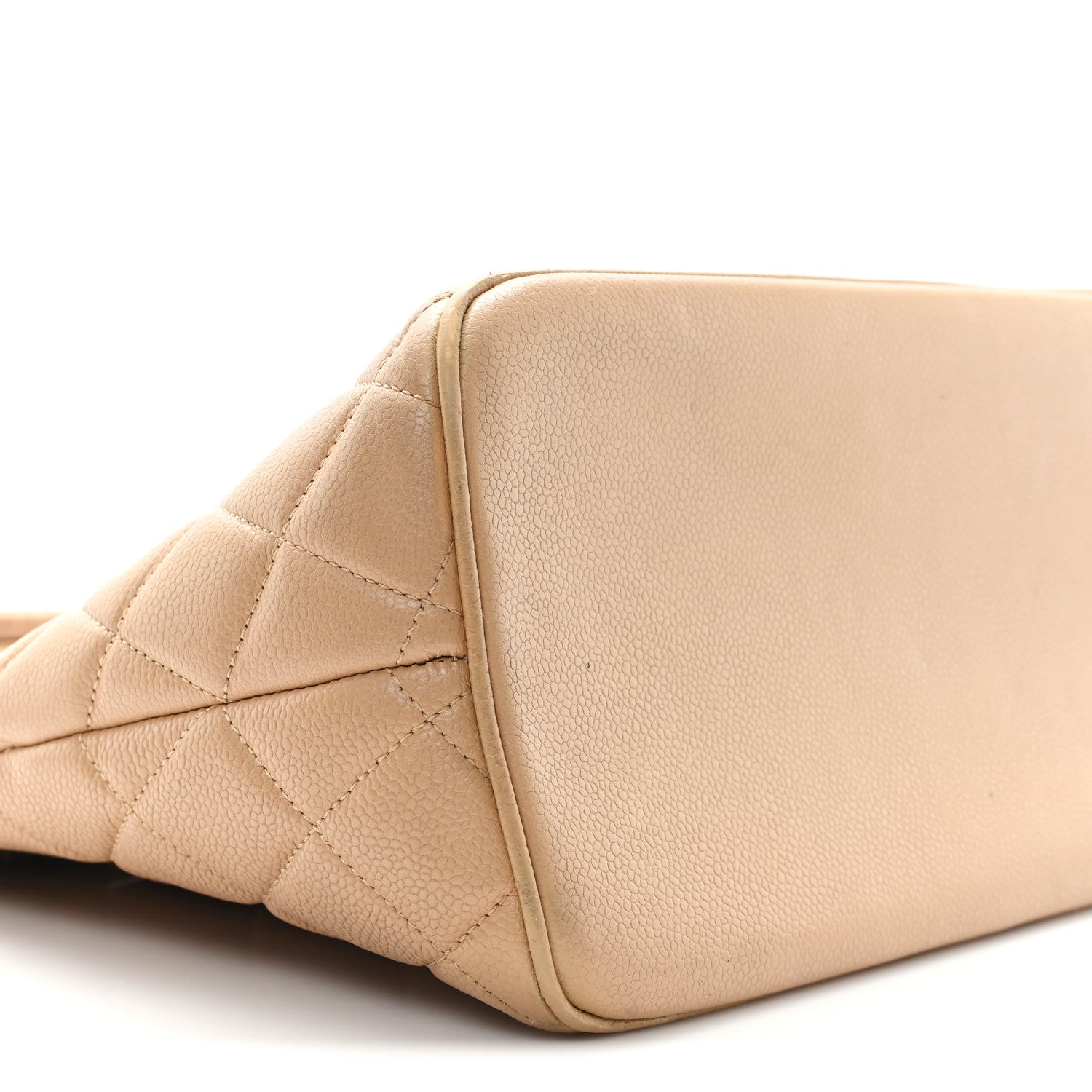 Caviar Quilted Medallion Tote Beige