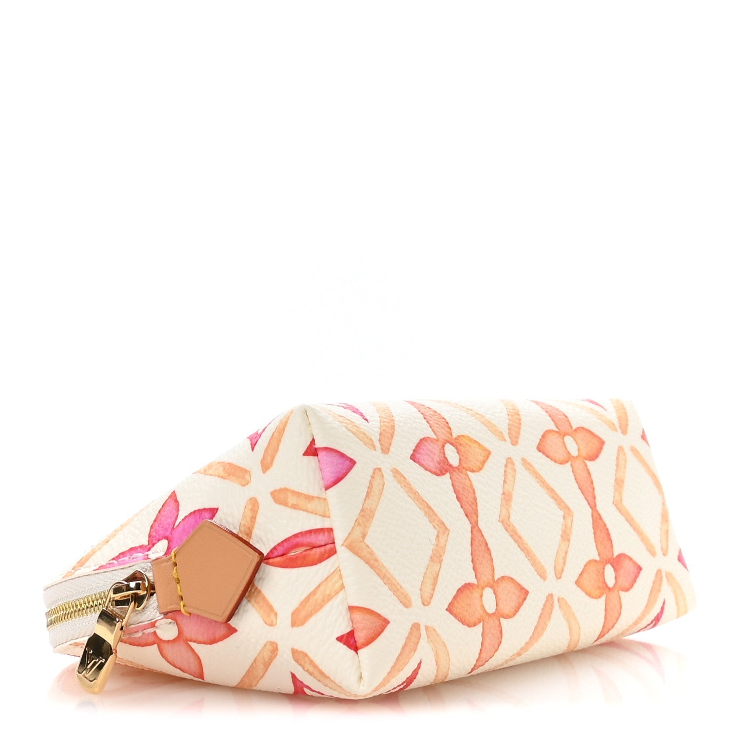 Monogram Tiles By The Pool Cosmetic Pouch Coral