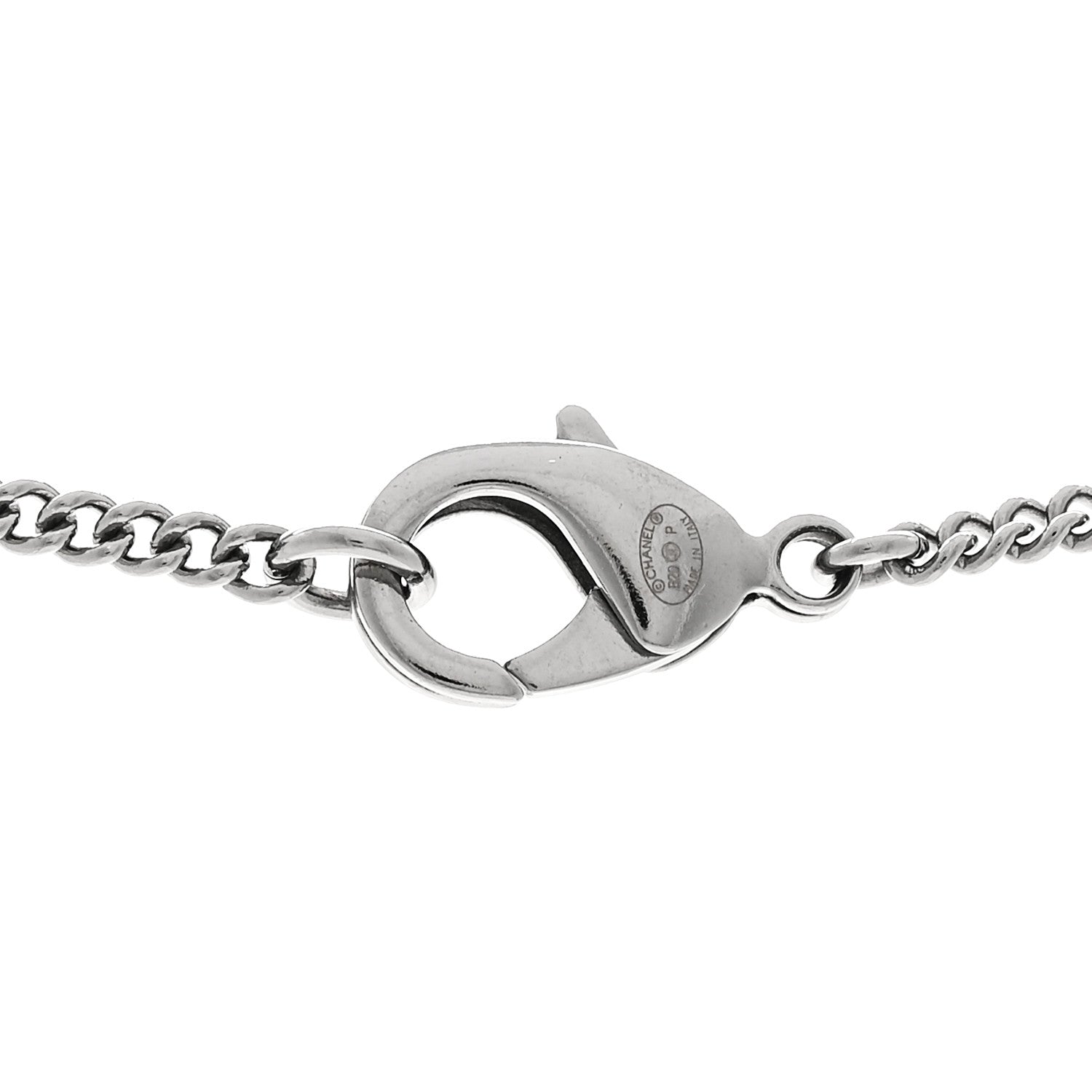 Metal Crystal Ruthenium Dog Tag Charm Necklace Black