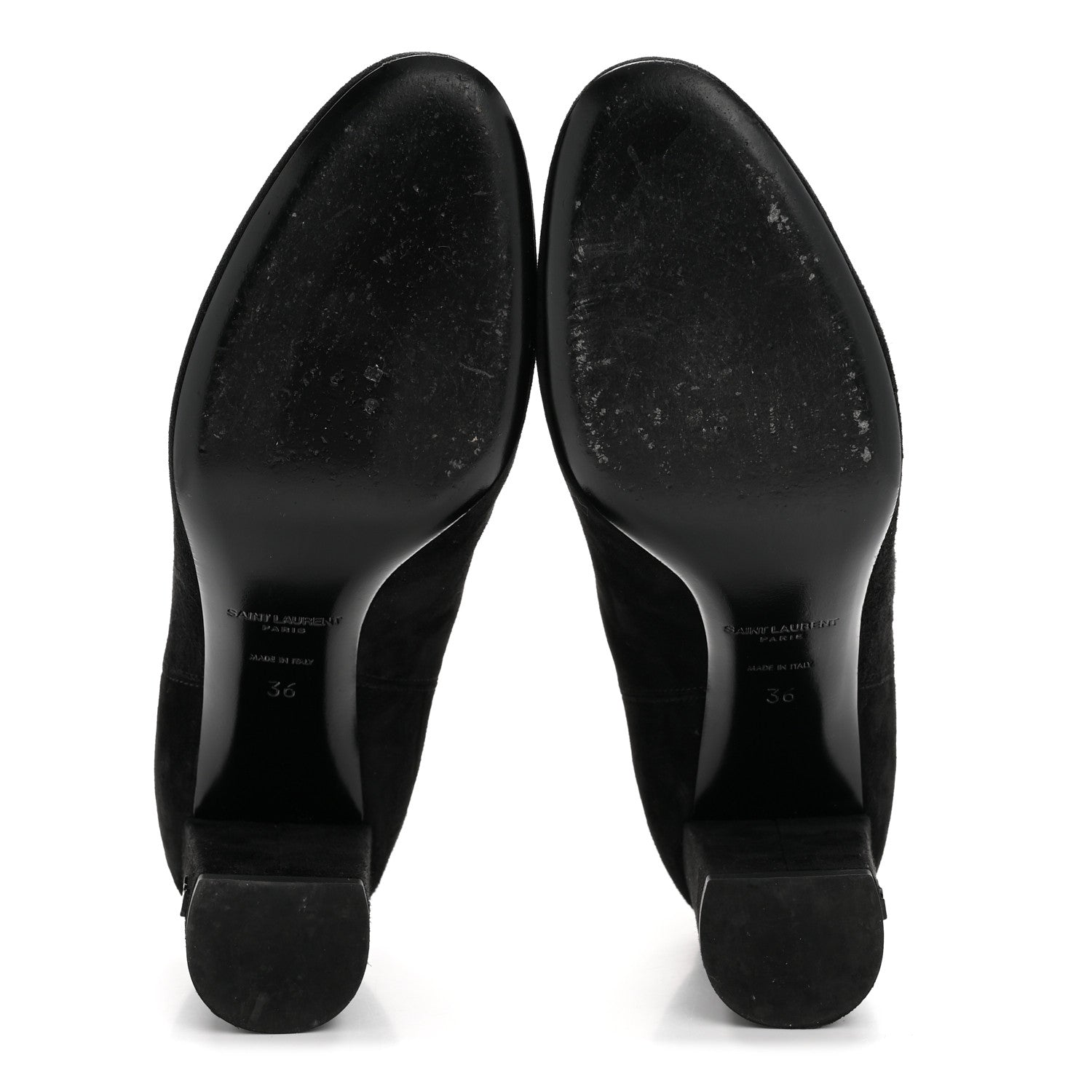 Suede Loulou Pin Booties 36 Black