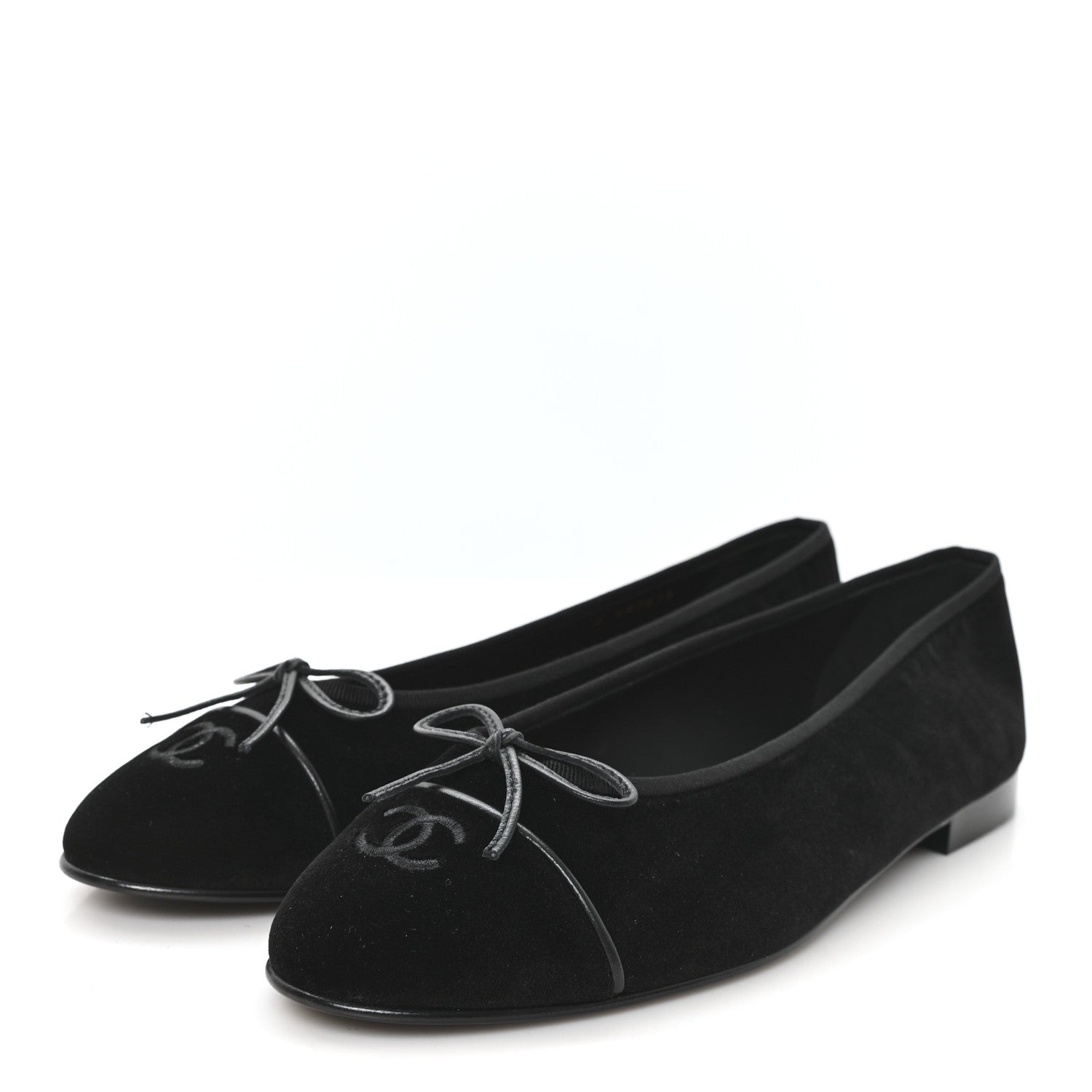 Suede Cap Toe CC Ballerina Flats 41 Black