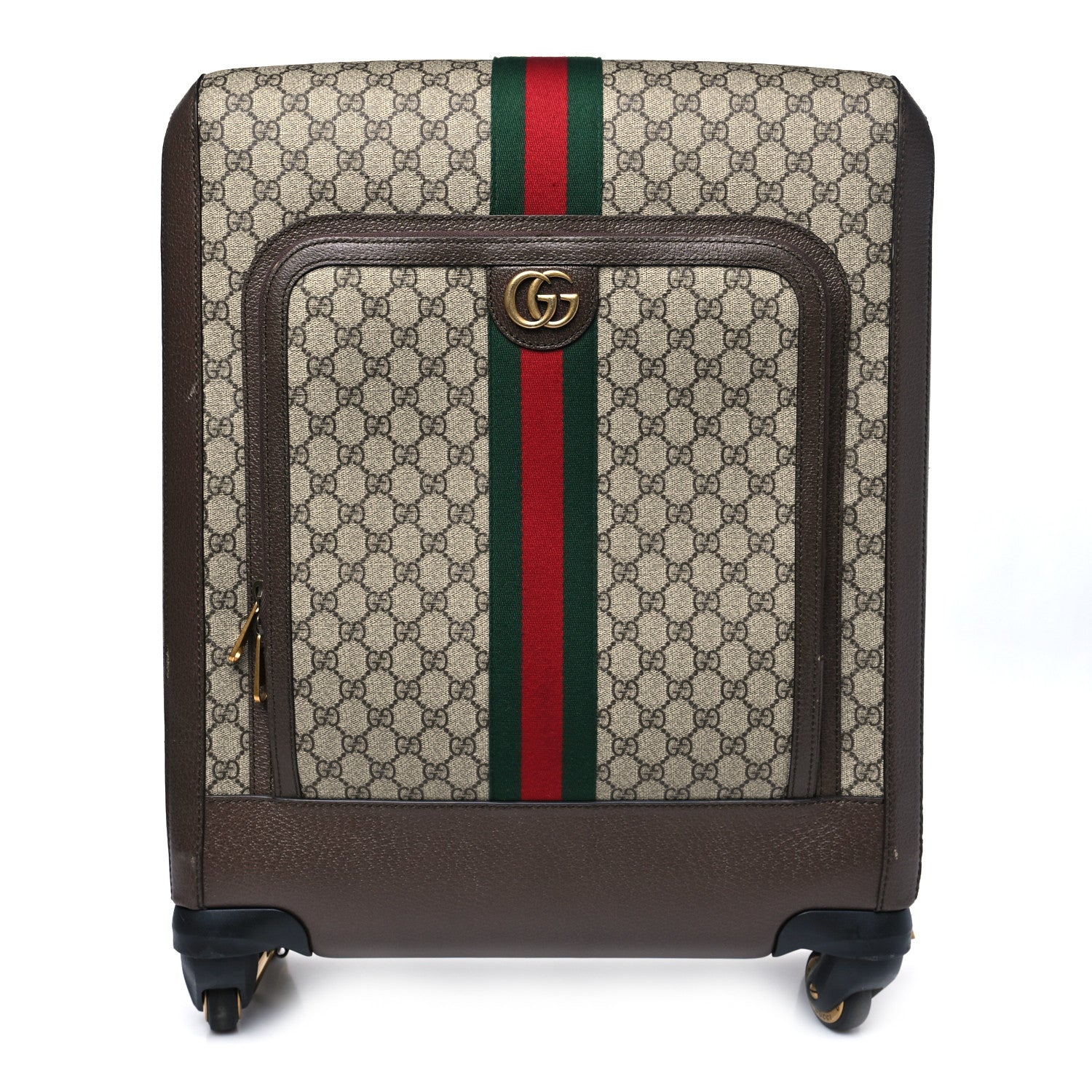 GG Supreme Monogram Web Medium Savoy Trolley Beige Ebony