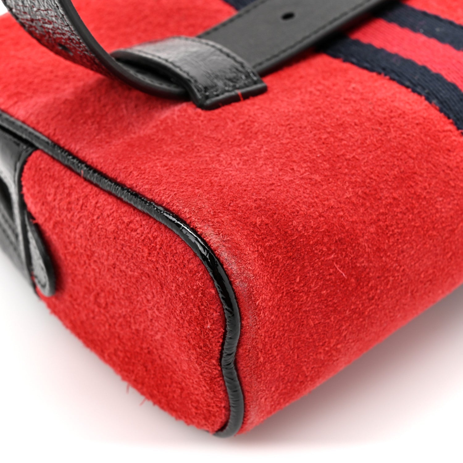 Suede Small Ophidia Belt Bag 85 34 Hibiscus Red