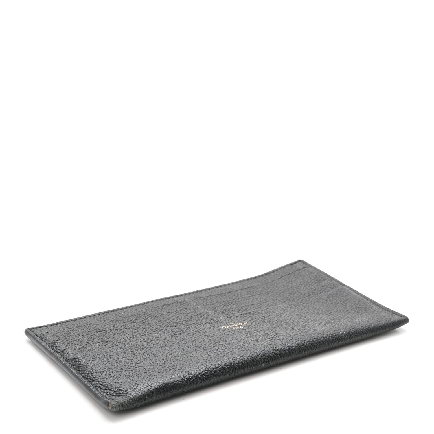 Calfskin Felicie Chain Wallet Card Holder Insert Black