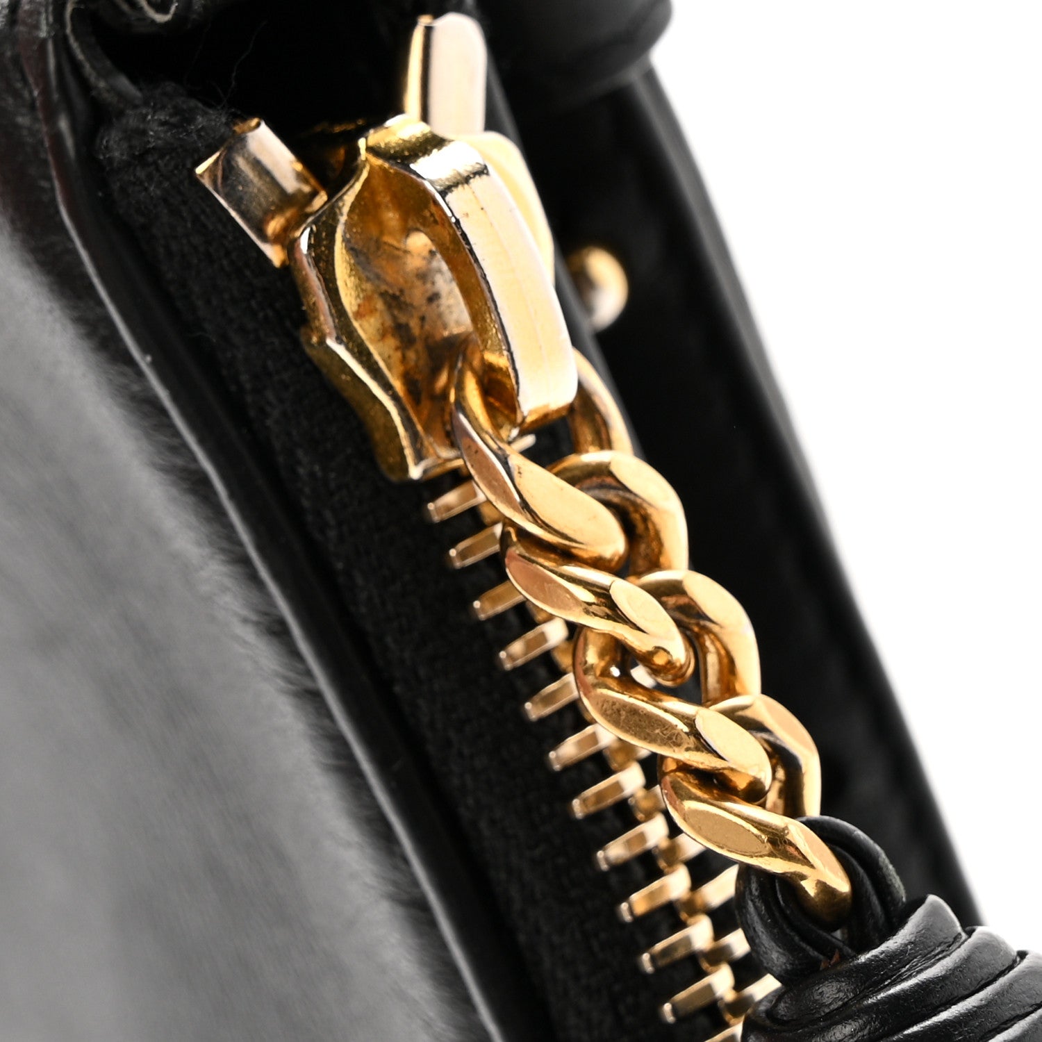Calfskin Teen Monogram Crossbody Bag Black