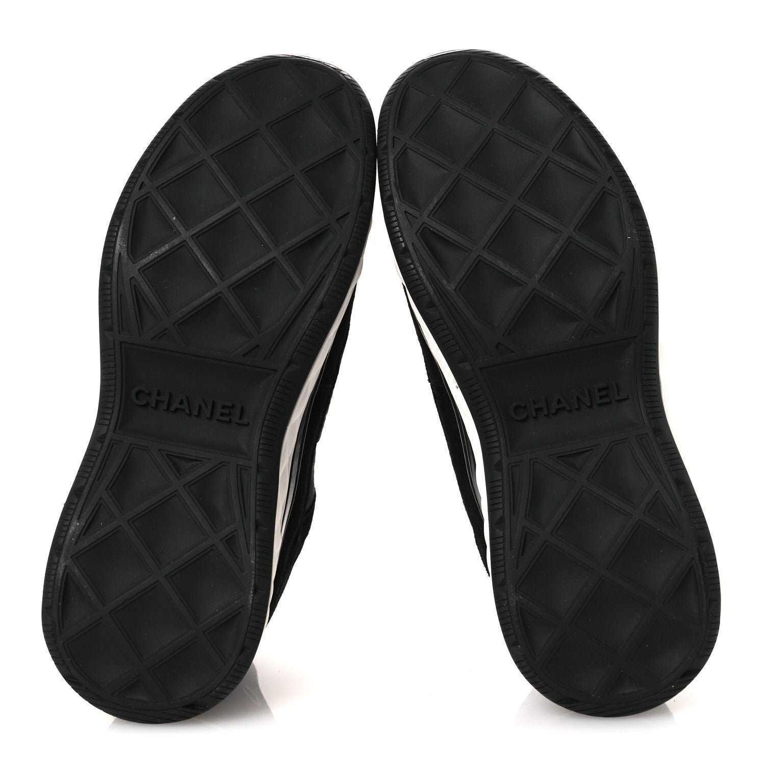 Velvet Calfskin Mixed Fibers CC Sneakers 37 Black