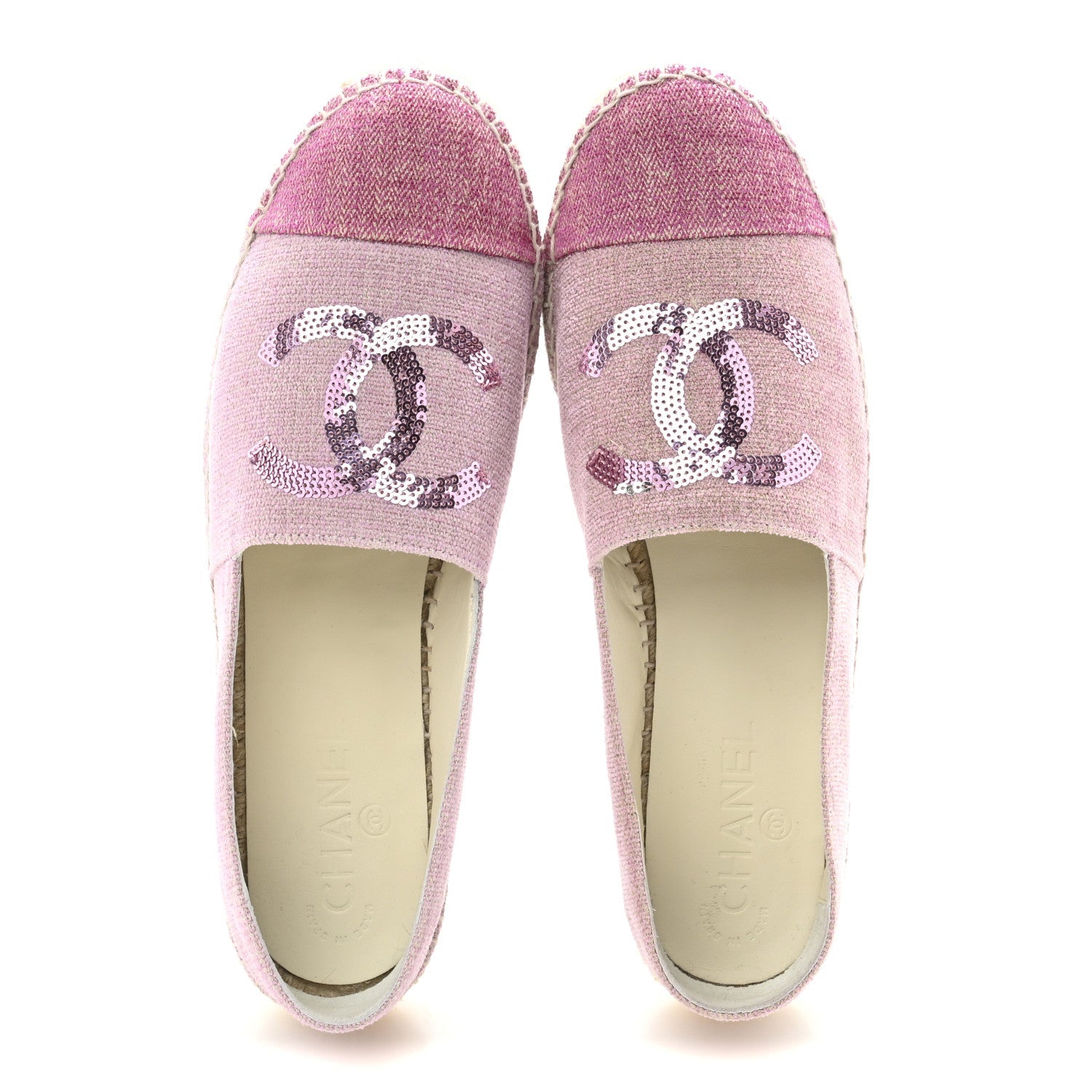 Toile Sequin CC Espadrilles 41 Pink Dark Pink