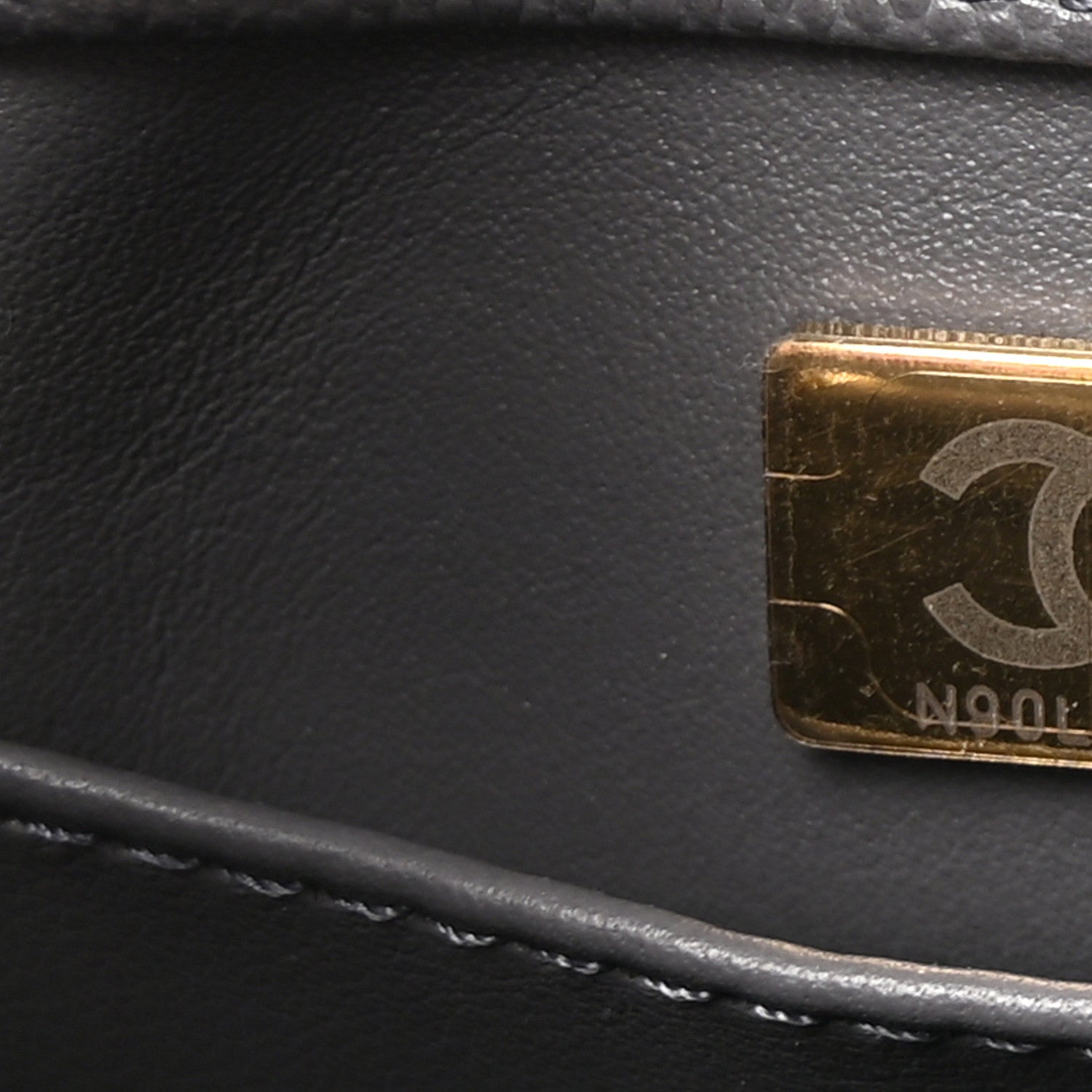 Caviar Quilted Small Coco Handle Flap Dark Grey