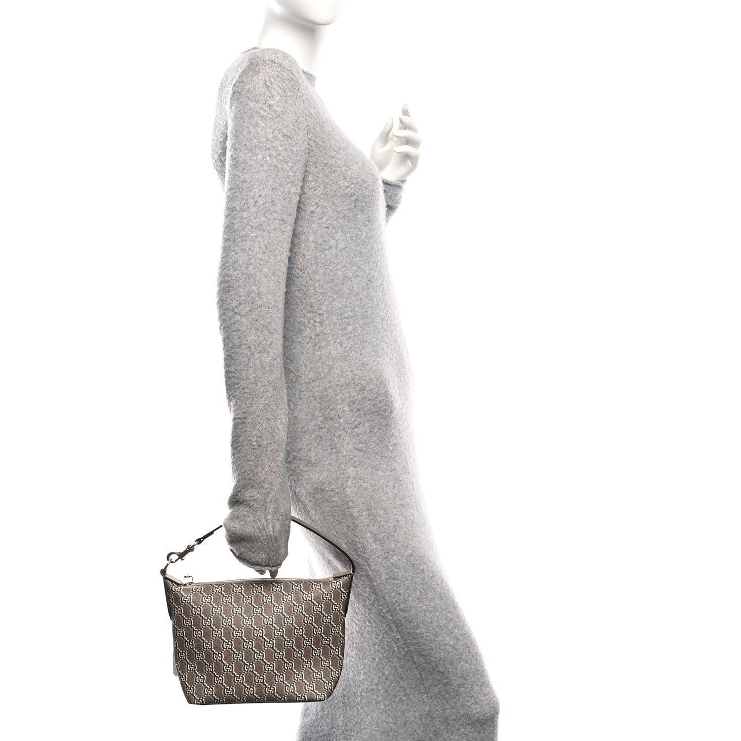 GG Shadow Monogram Super Mini Ophidia Shoulder Bag Taupe