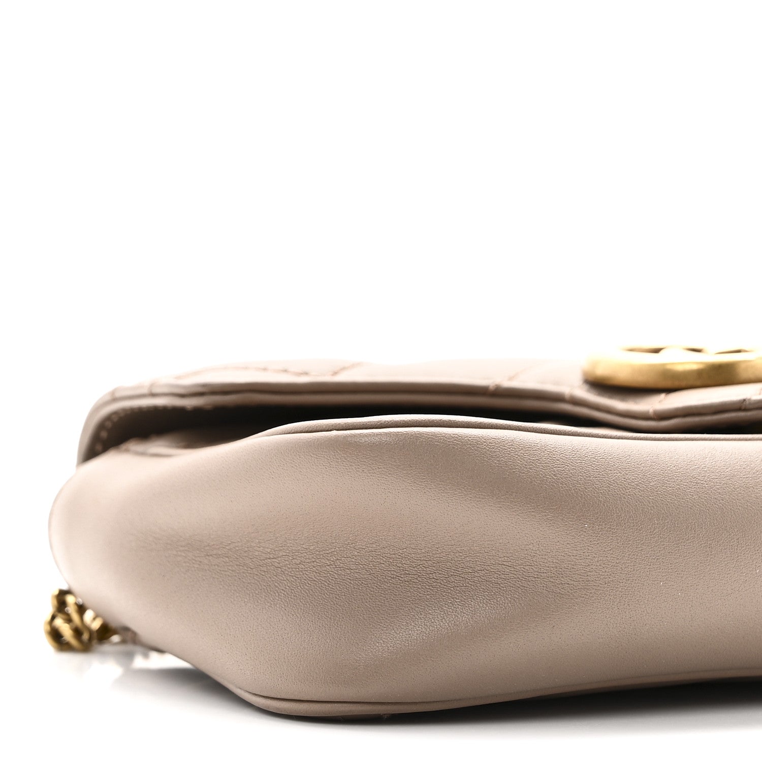 Calfskin Matelasse Super Mini GG Marmont Shoulder Bag Porcelain Rose