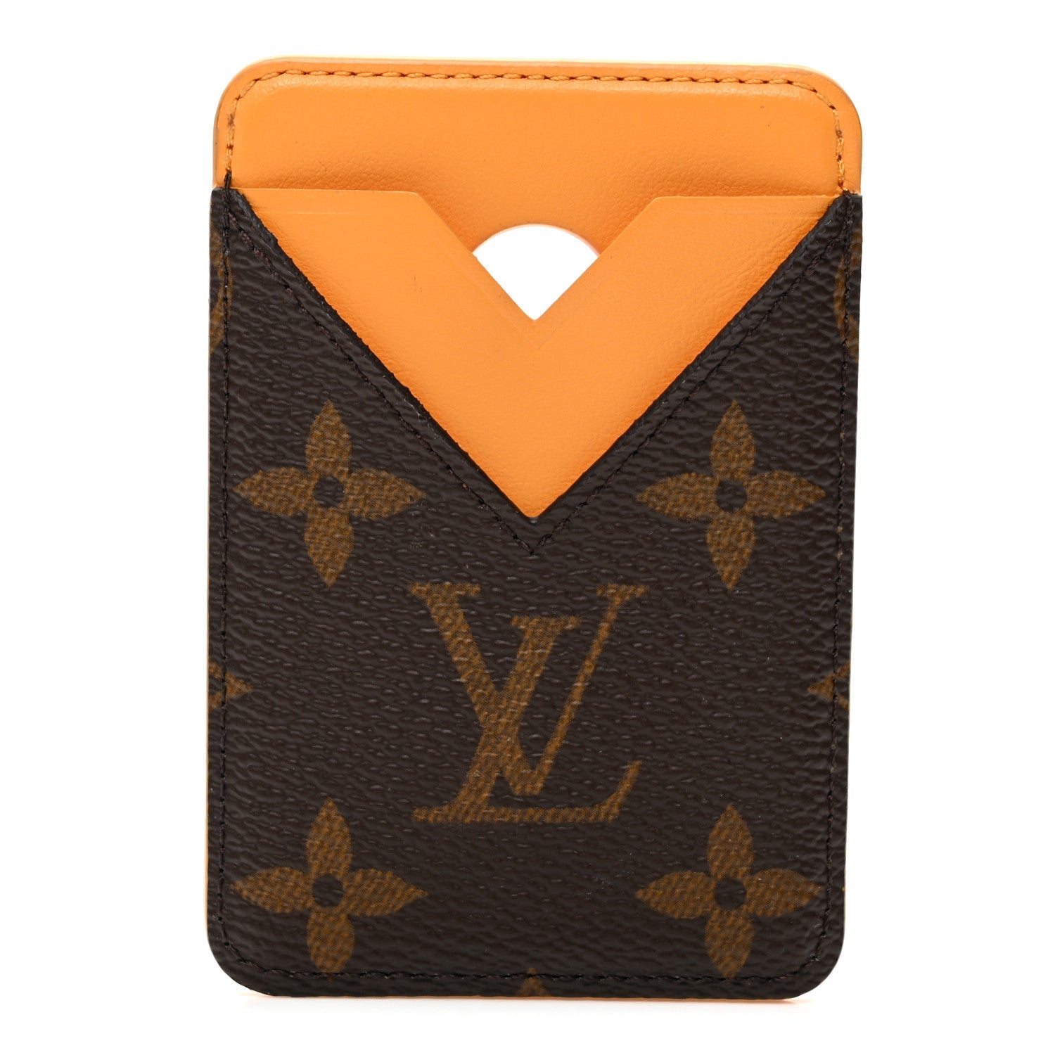 Monogram Macassar Magnetic Card Holder Safran Yellow