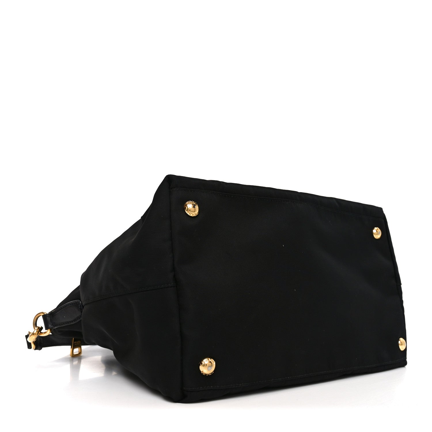 Tessuto Nylon Saffiano Shopping Tote Black