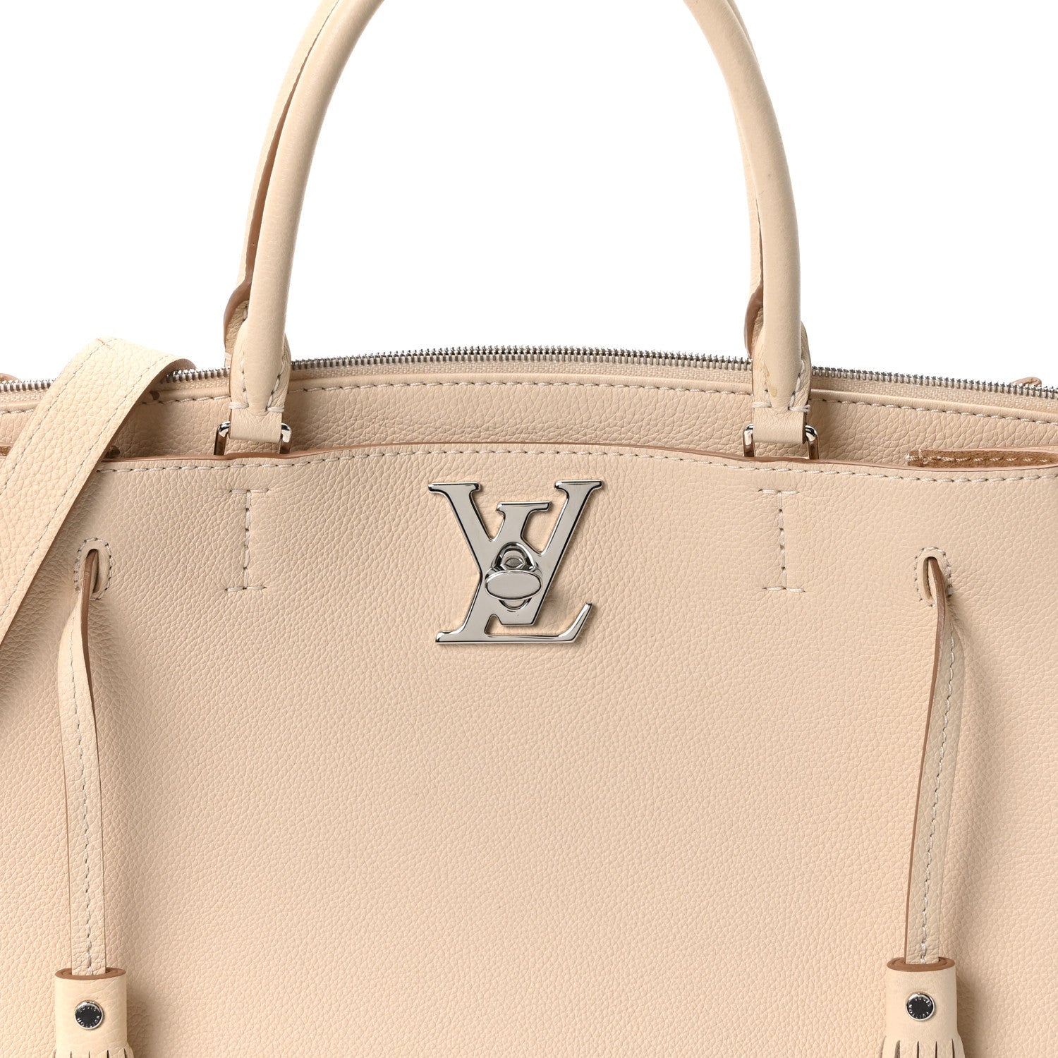 Calfskin Lockmeto Cream Beige