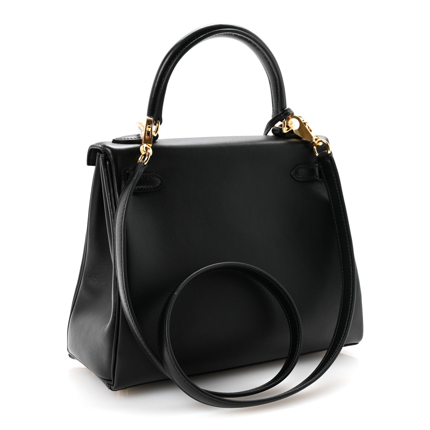Cheri Calfskin Kelly Retourne 25 Black