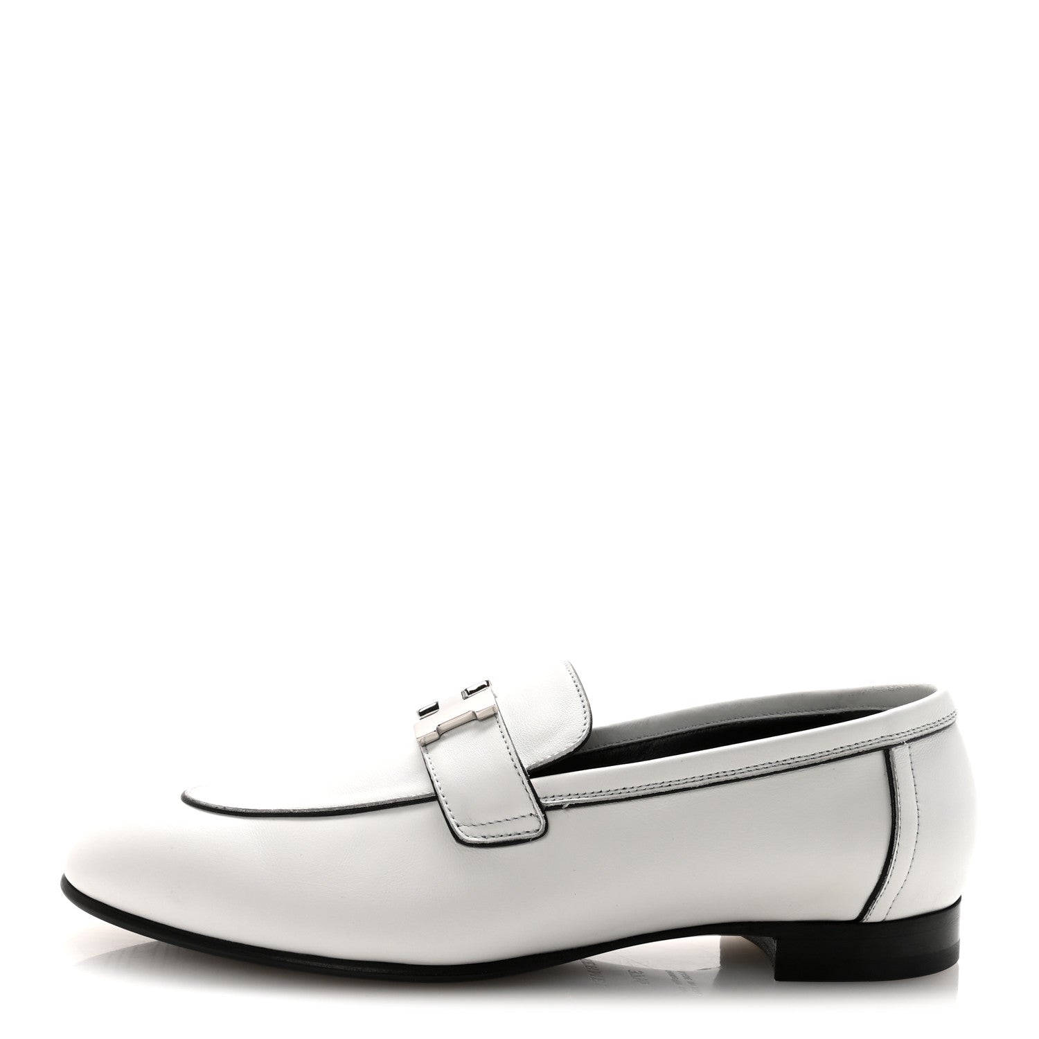 Calfskin Womens Paris Loafers 37.5 White
