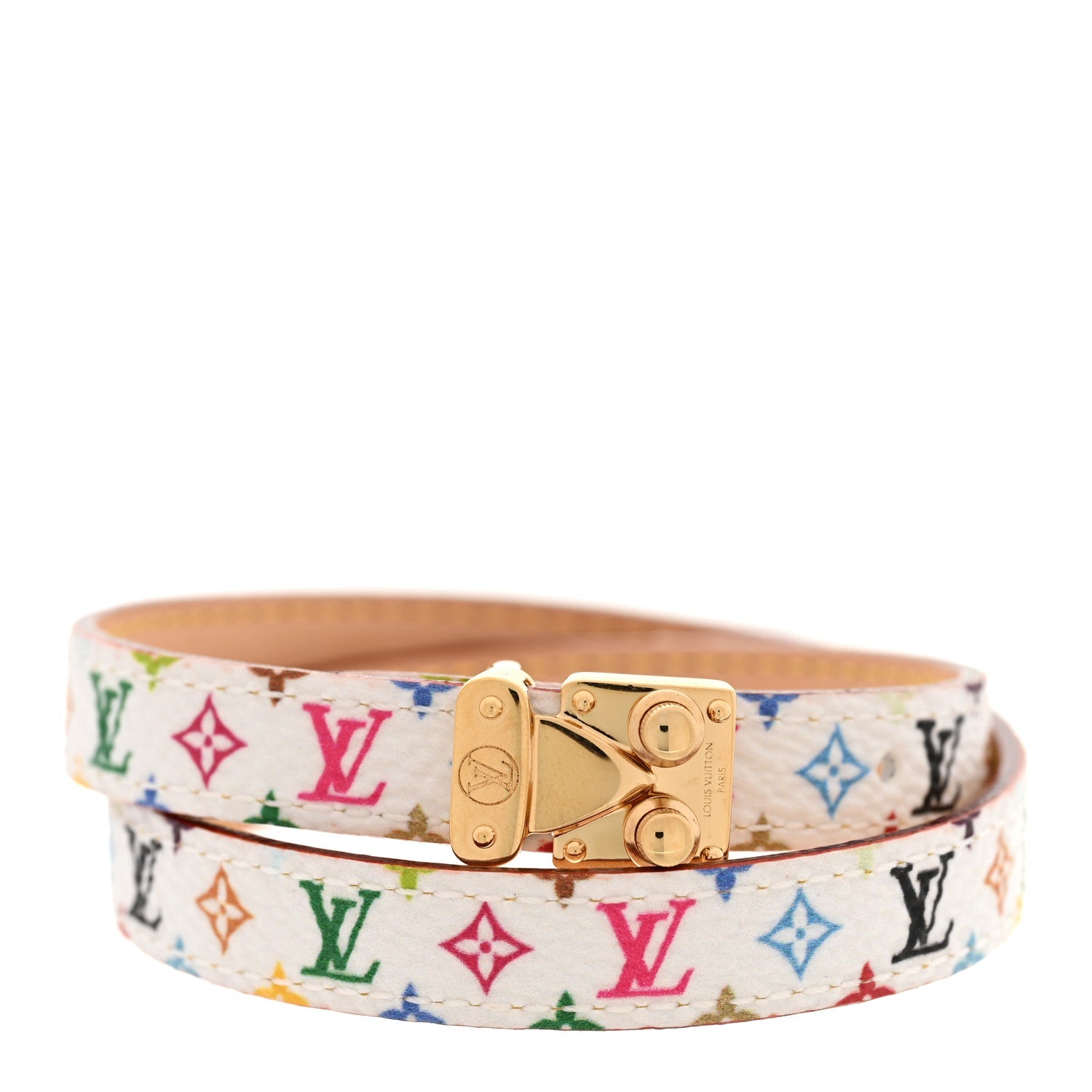 LV X TM Monogram Multicolor LV Signature Bracelet 19 White