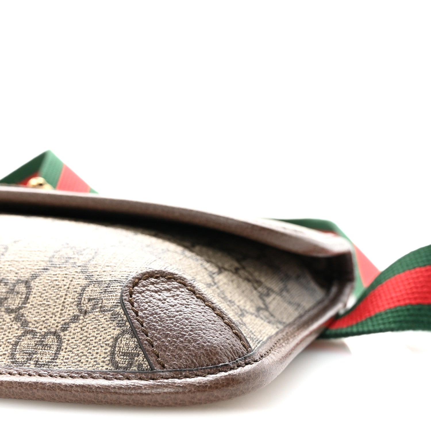 GG Supreme Monogram Neo Vintage Web Belt Bag Brown