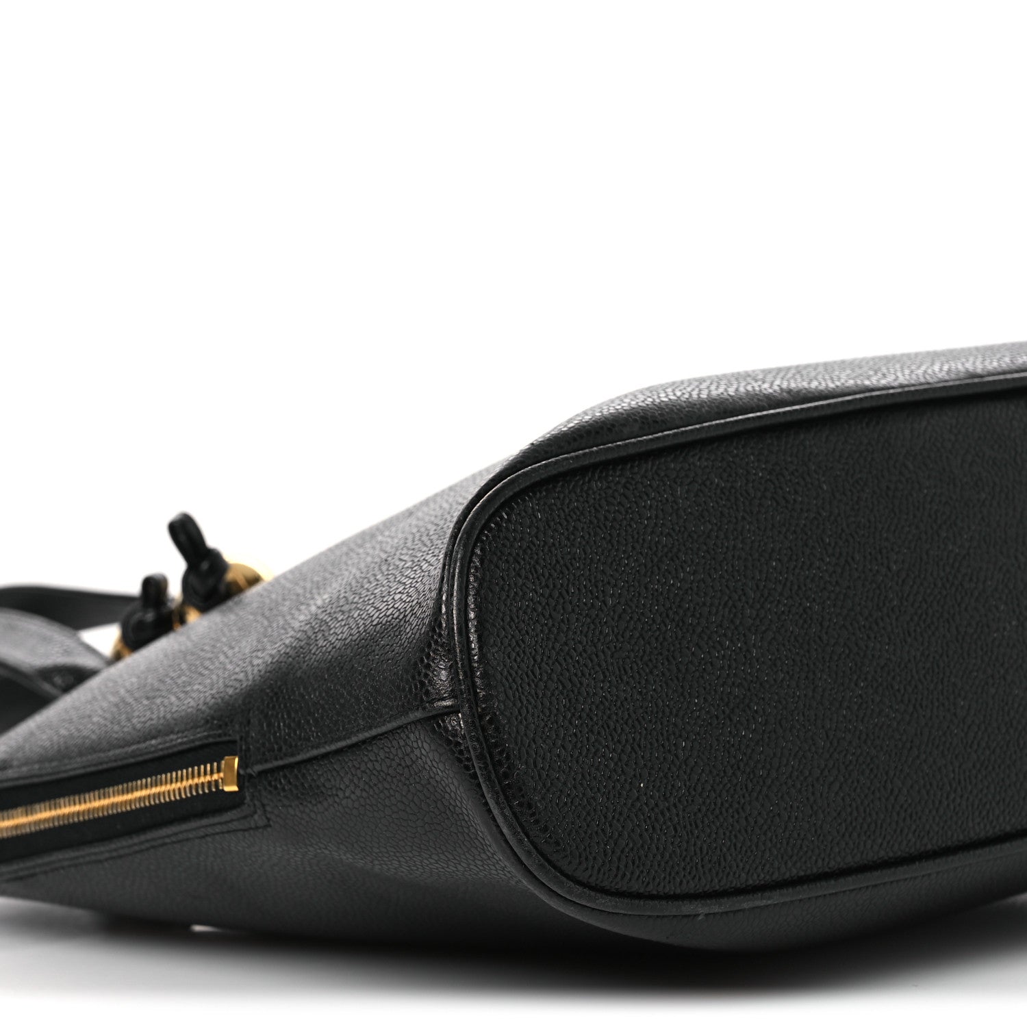 Caviar Large CC Shoulder Bag Black