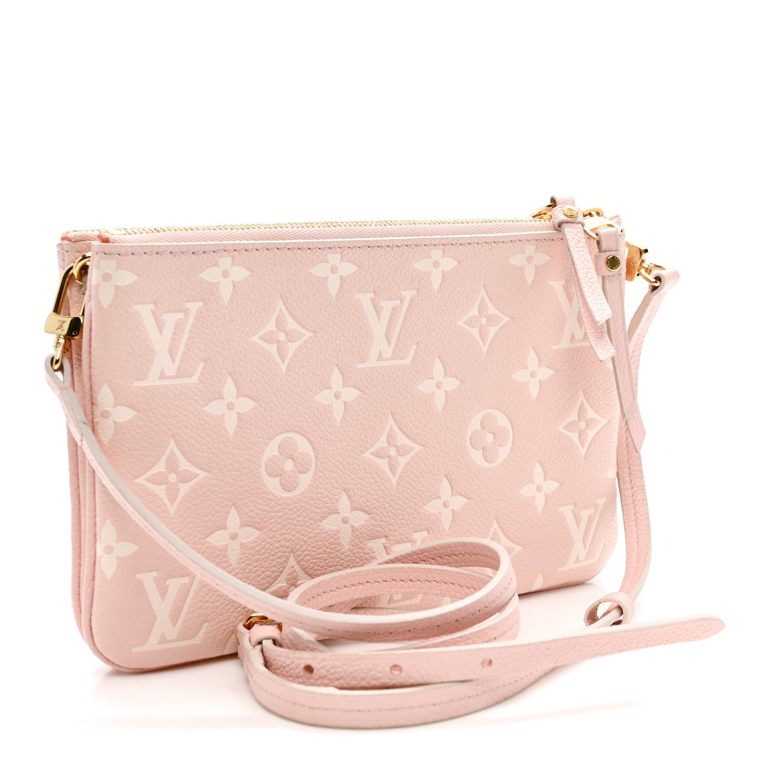 Empreinte Monogram Double Zip Pochette Rose