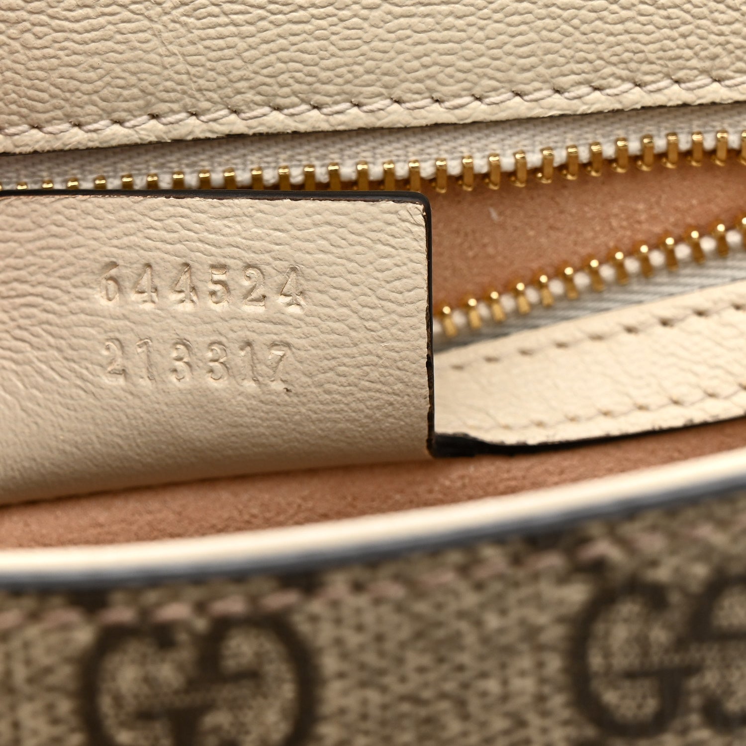 GG Supreme Monogram Calfskin Small Padlock Messenger Shoulder Bag Beige Mystic White Sun Oil
