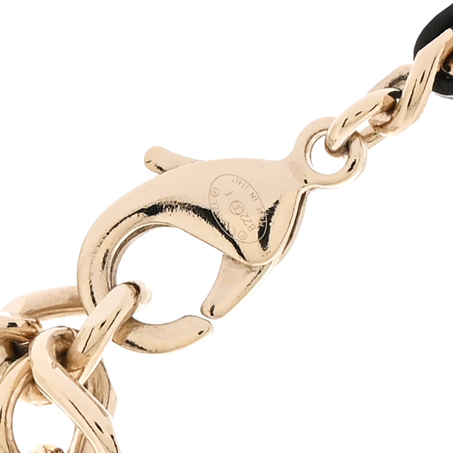 Tweed Lambskin CC Heart Locket Necklace Gold Black Beige