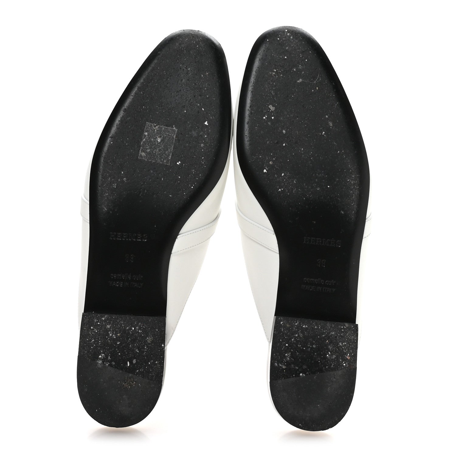 Calfskin Fringe Oz Mules 39 White