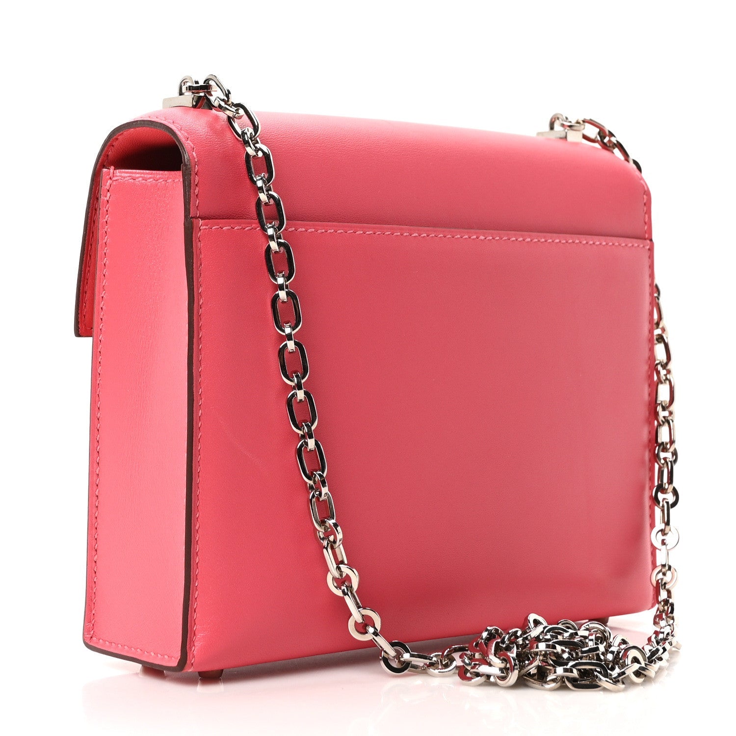 Tadelakt Mini Verrou Chaine Bag Rose Lipstick
