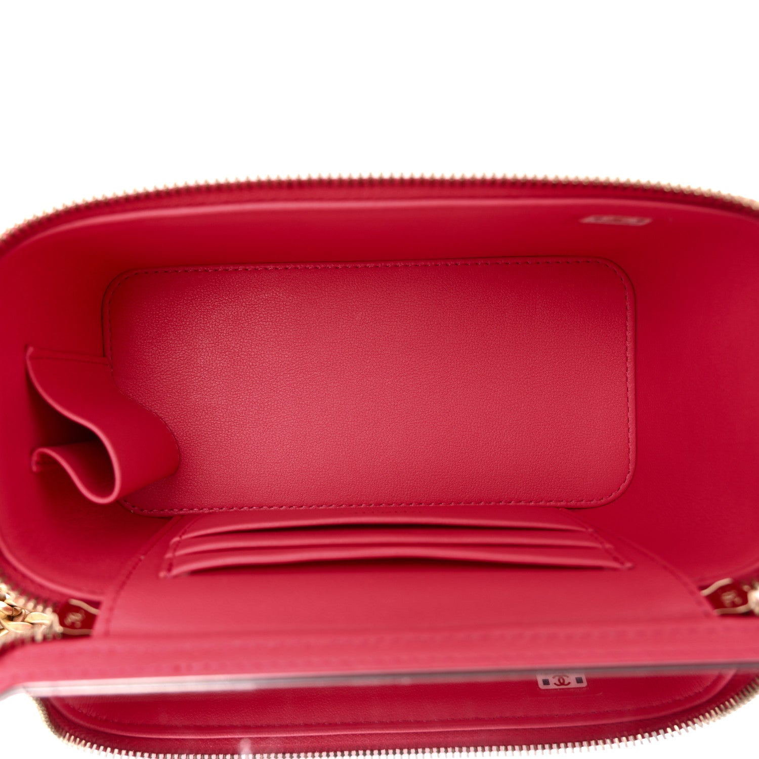 Caviar Quilted Sweetheart Vanity Case Pink
