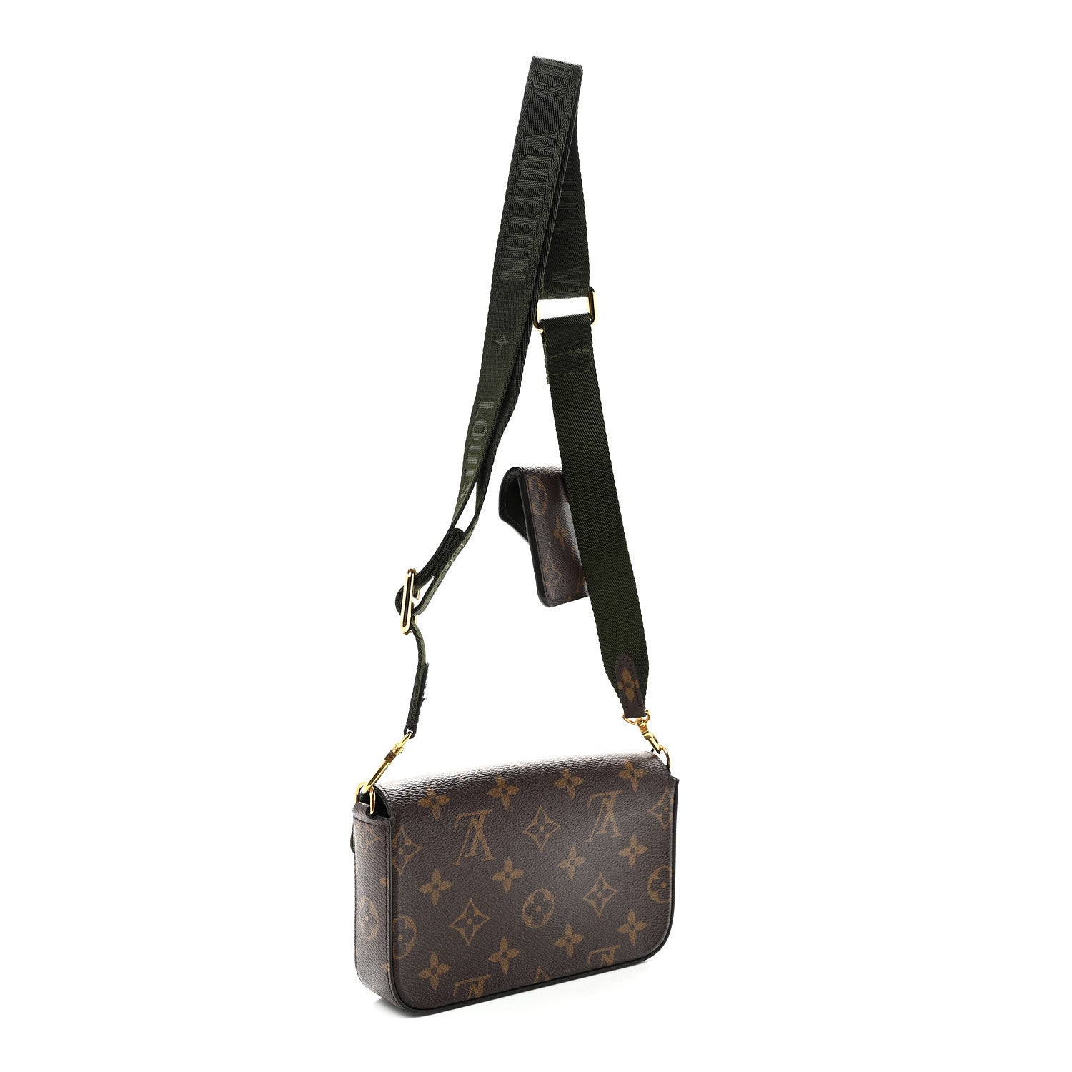 Monogram Felicie Strap & Go Kaki
