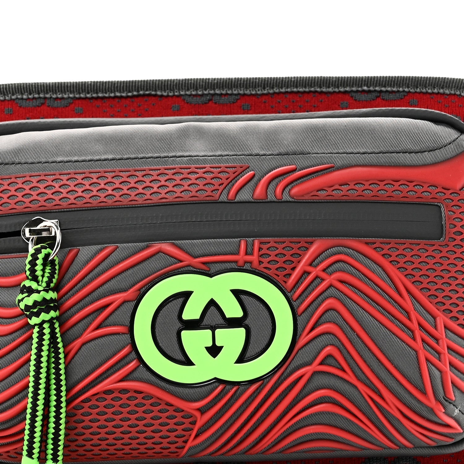 Jersey GG Monogram All Over Sporty Belt Bag Green Grey Multicolor