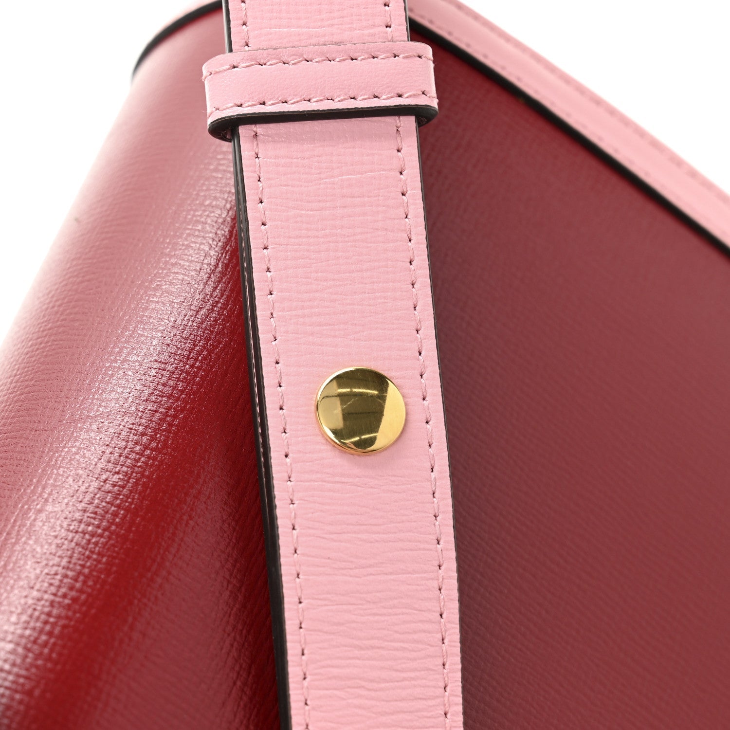 Azalea Calfskin Horsebit 1955 Shoulder Bag New Cherry Red Wild Rose